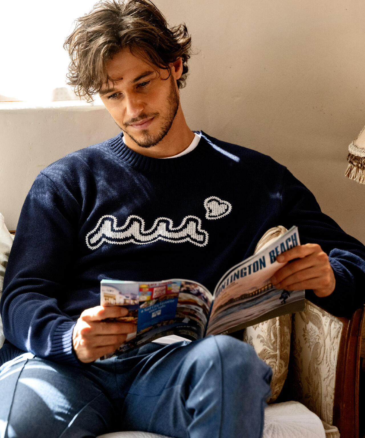 muta MARINE/ムータ マリン/別注 WAVE CREW KNIT