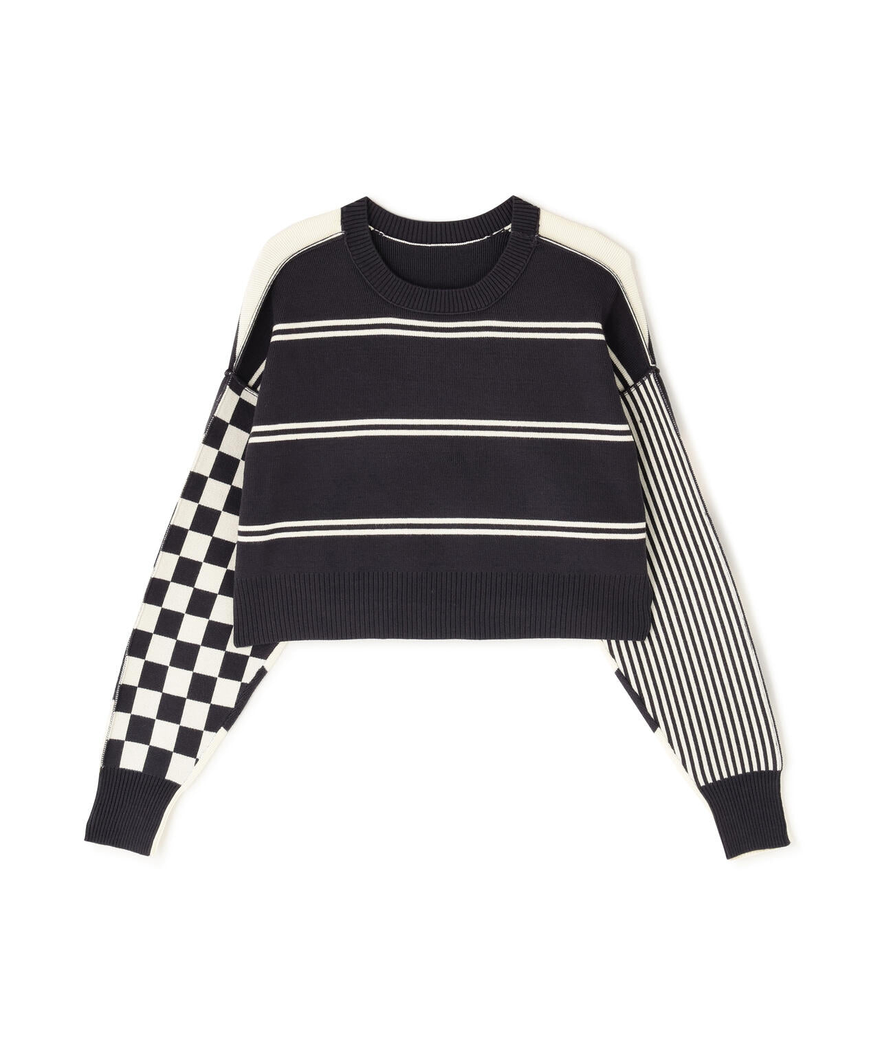 AULA AILA/アウラアイラ/別注マルチボーダー2WAYニット