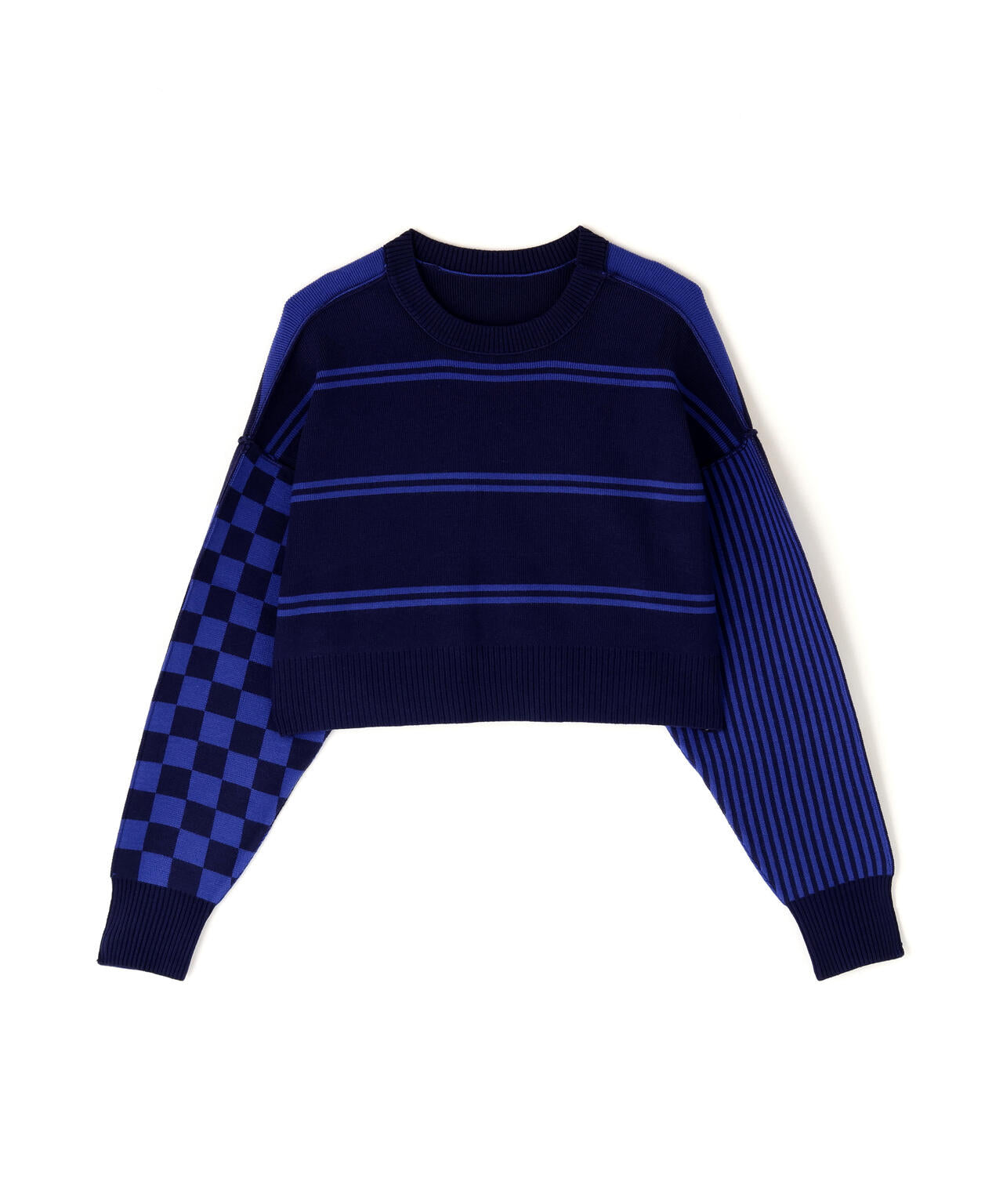 AULA AILA/アウラアイラ/別注マルチボーダー2WAYニット