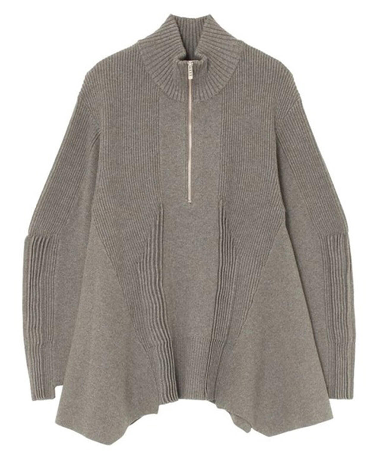 UN3D./アンスリード/PIN TUCK HALF ZIP TOP