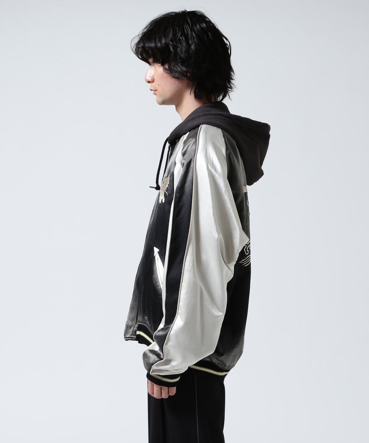 Maison MIHARAYASUHIRO/Reversible Hoodie Layered Souvenir Jacket