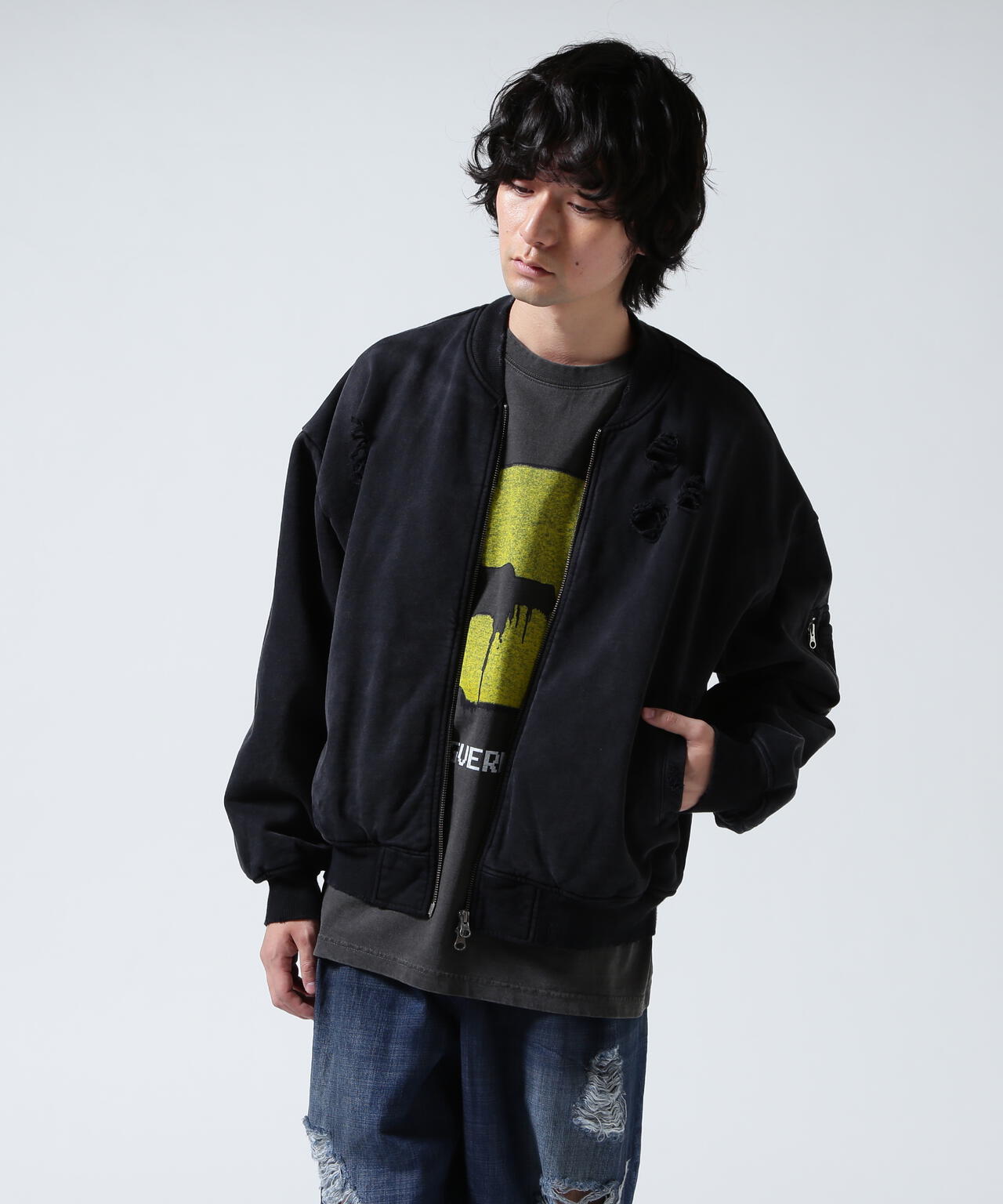 FR(13)NDS/フレンズ/Sweat Bone Bomber Jacket