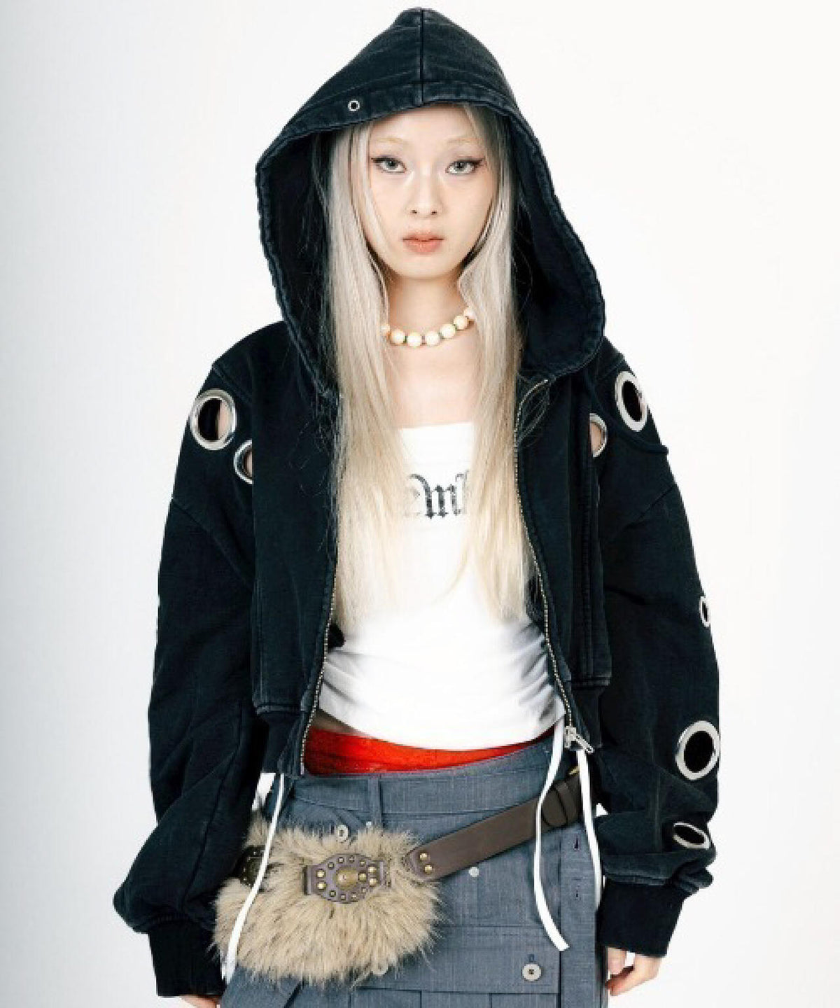 MITSUKI/ミツキ/EYELET HOODIE