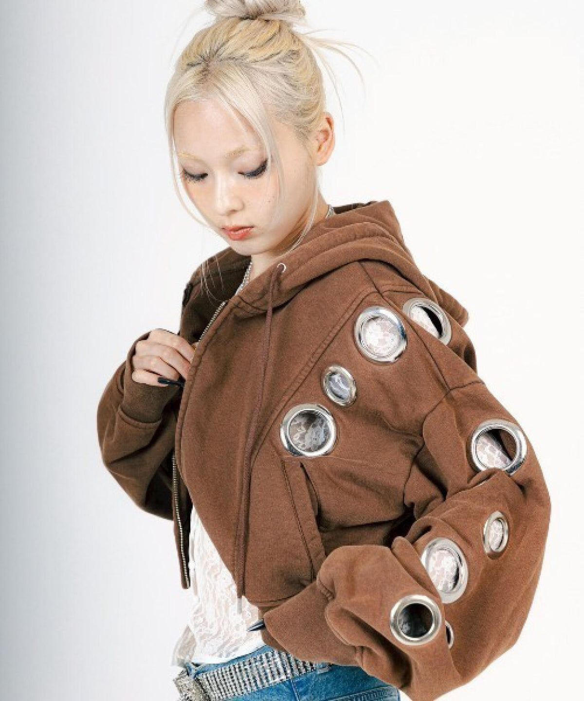 MITSUKI/ミツキ/EYELET HOODIE
