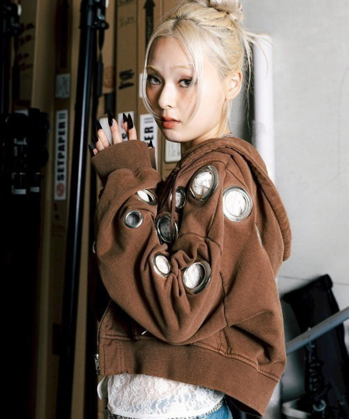 MITSUKI/ミツキ/EYELET HOODIE