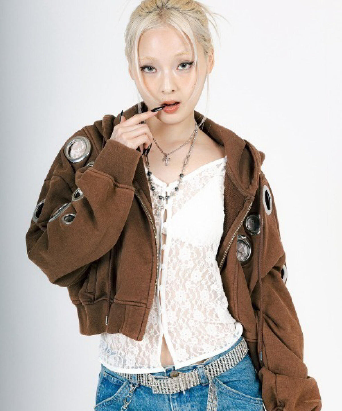 MITSUKI/ミツキ/EYELET HOODIE
