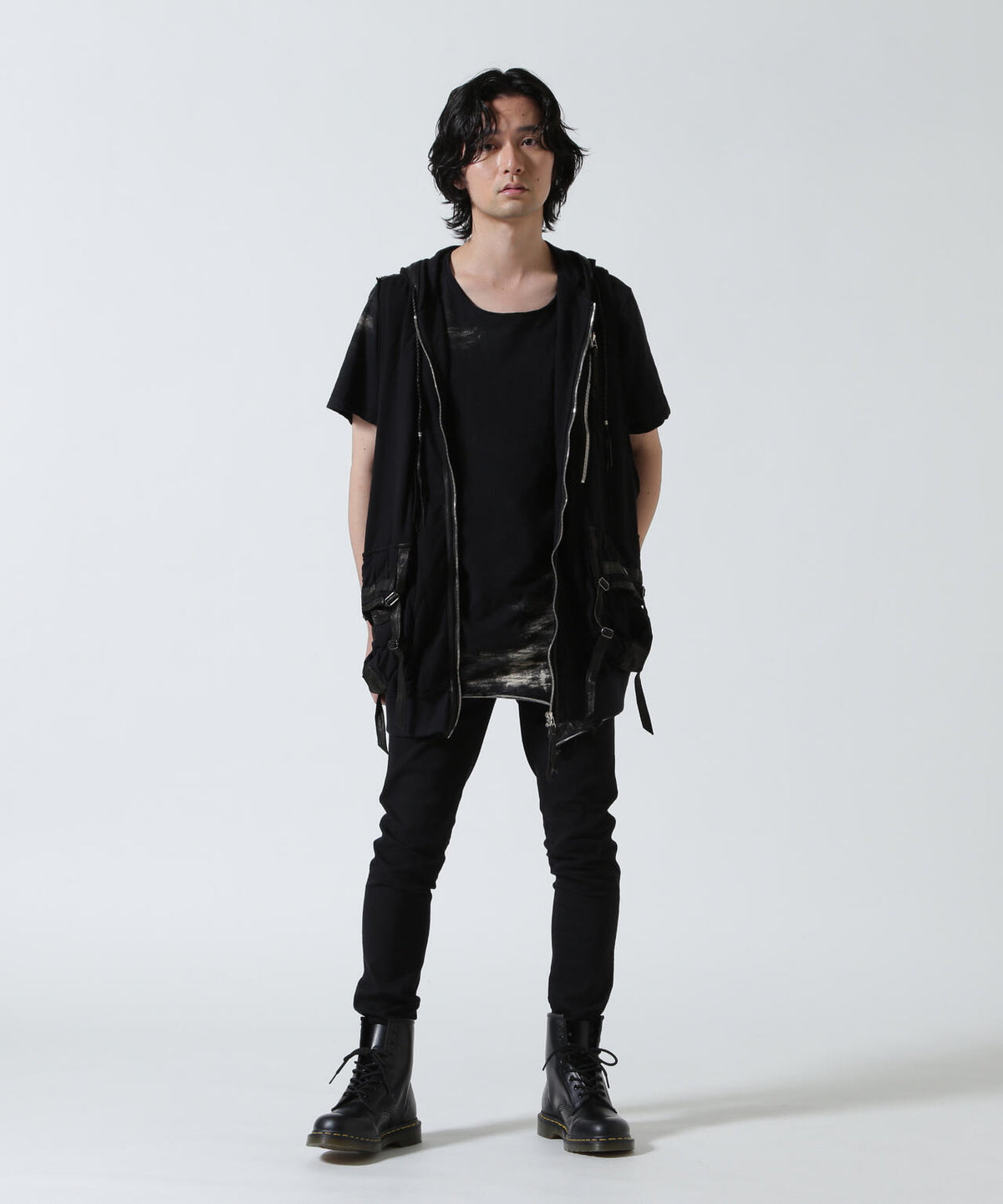 KMRii/ケムリ/Black Raven Vest 05