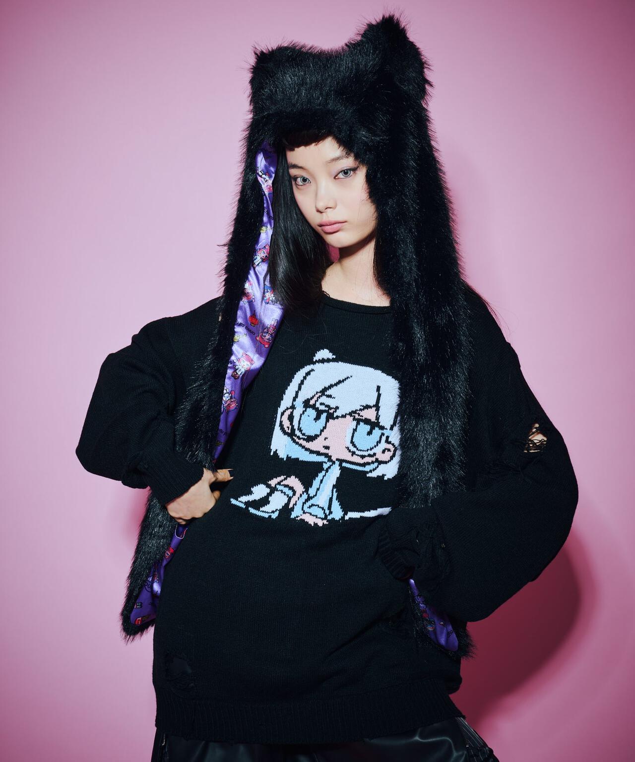 ANNA SUI NYC/アナ スイ エヌワイシー/『×寺田てら』TERAキャットファーマフラー