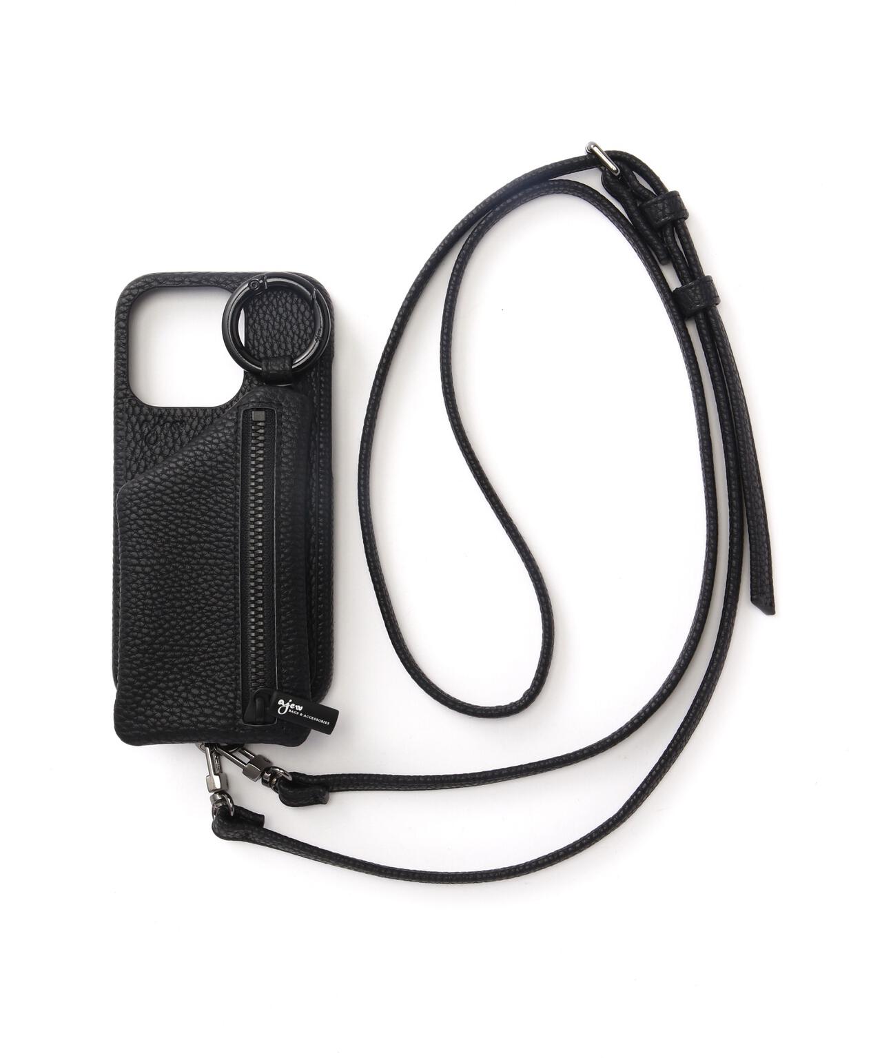 ajew/エジュー/別注【ひも付き】iPhone16_16Pro/BLACK