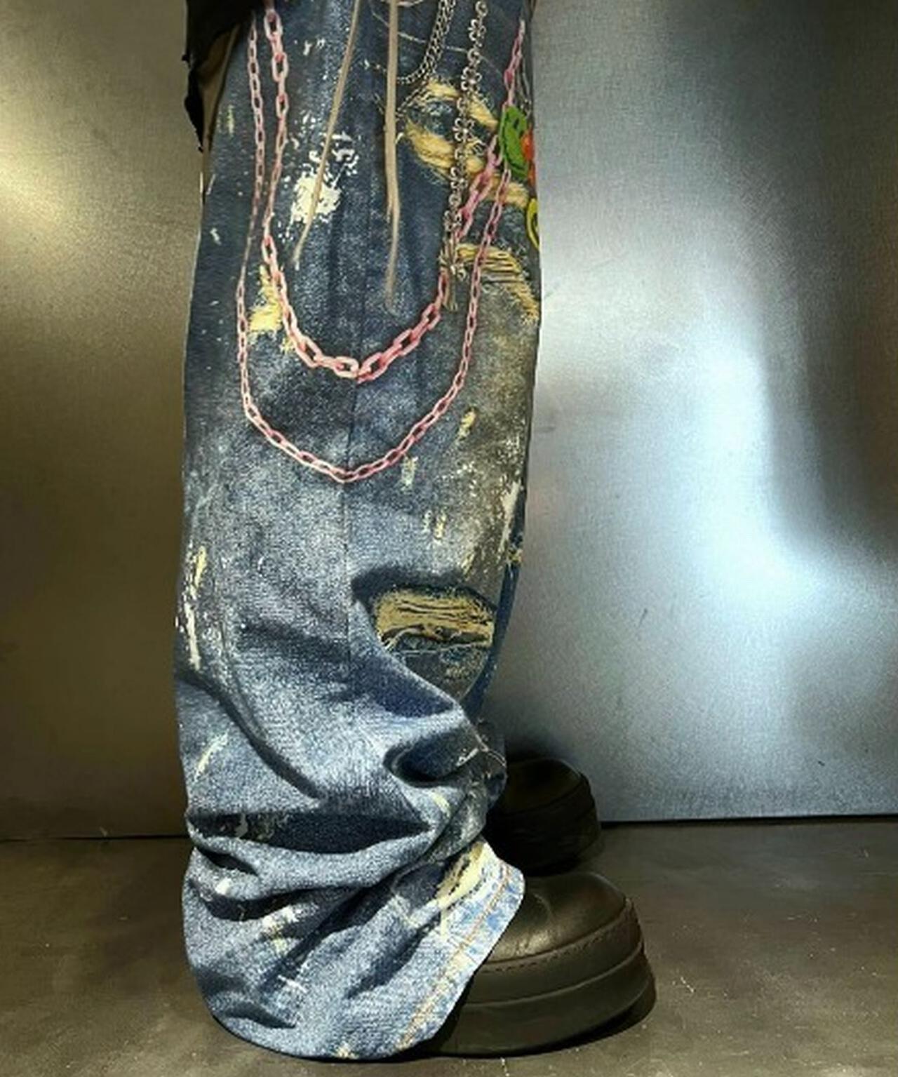 FR(13)NDS/フレンズ/TROMPEL'OEIL DENIM PANTS