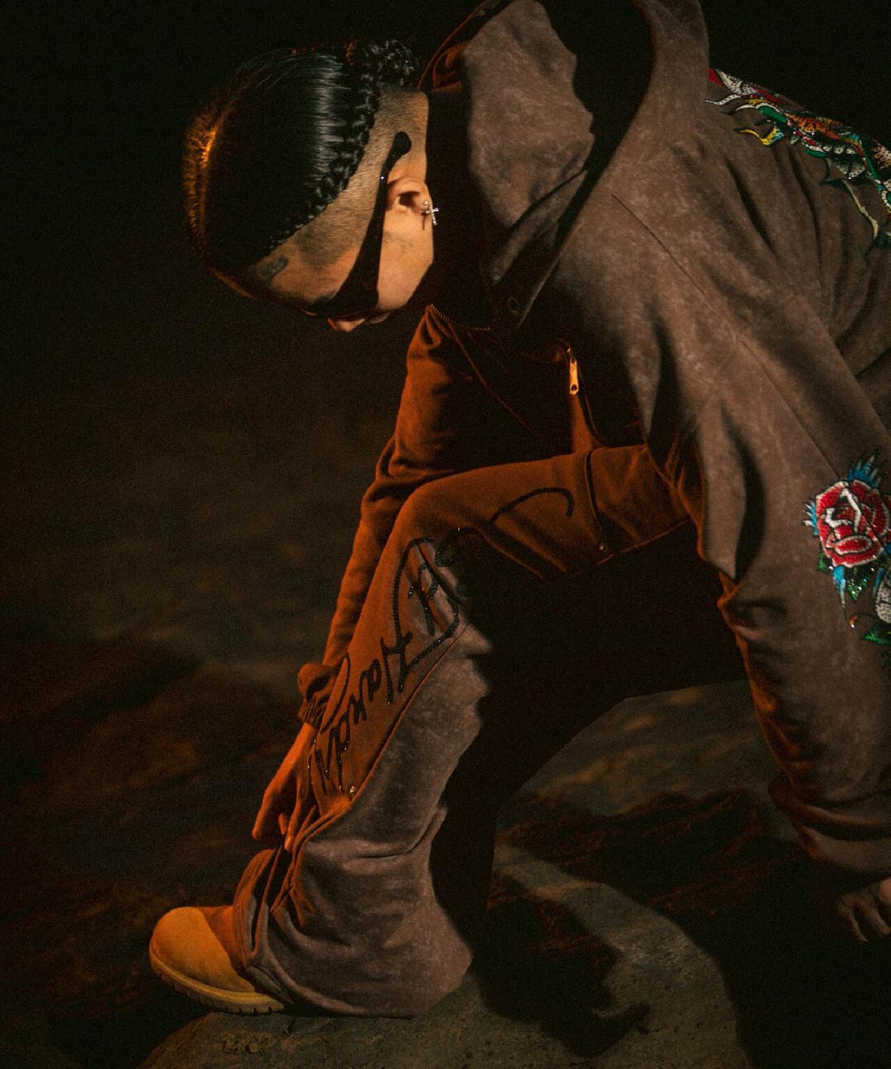 FR(13)NDS × Ed Hardy/フレンズ × エド・ハーディ/コラボ ダブルニースウェットパンツ