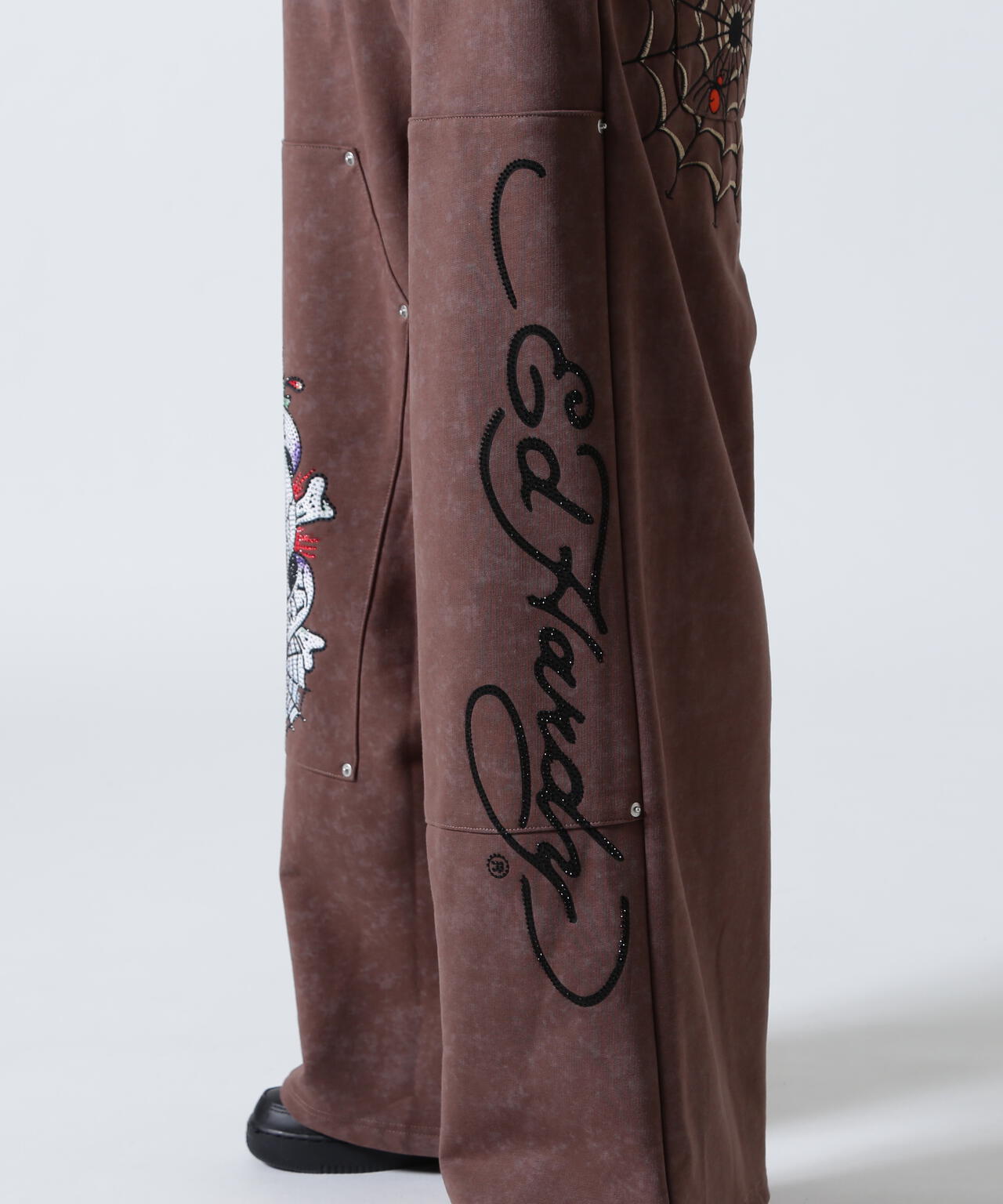 FR(13)NDS × Ed Hardy/フレンズ × エド・ハーディ/コラボ ダブルニースウェットパンツ