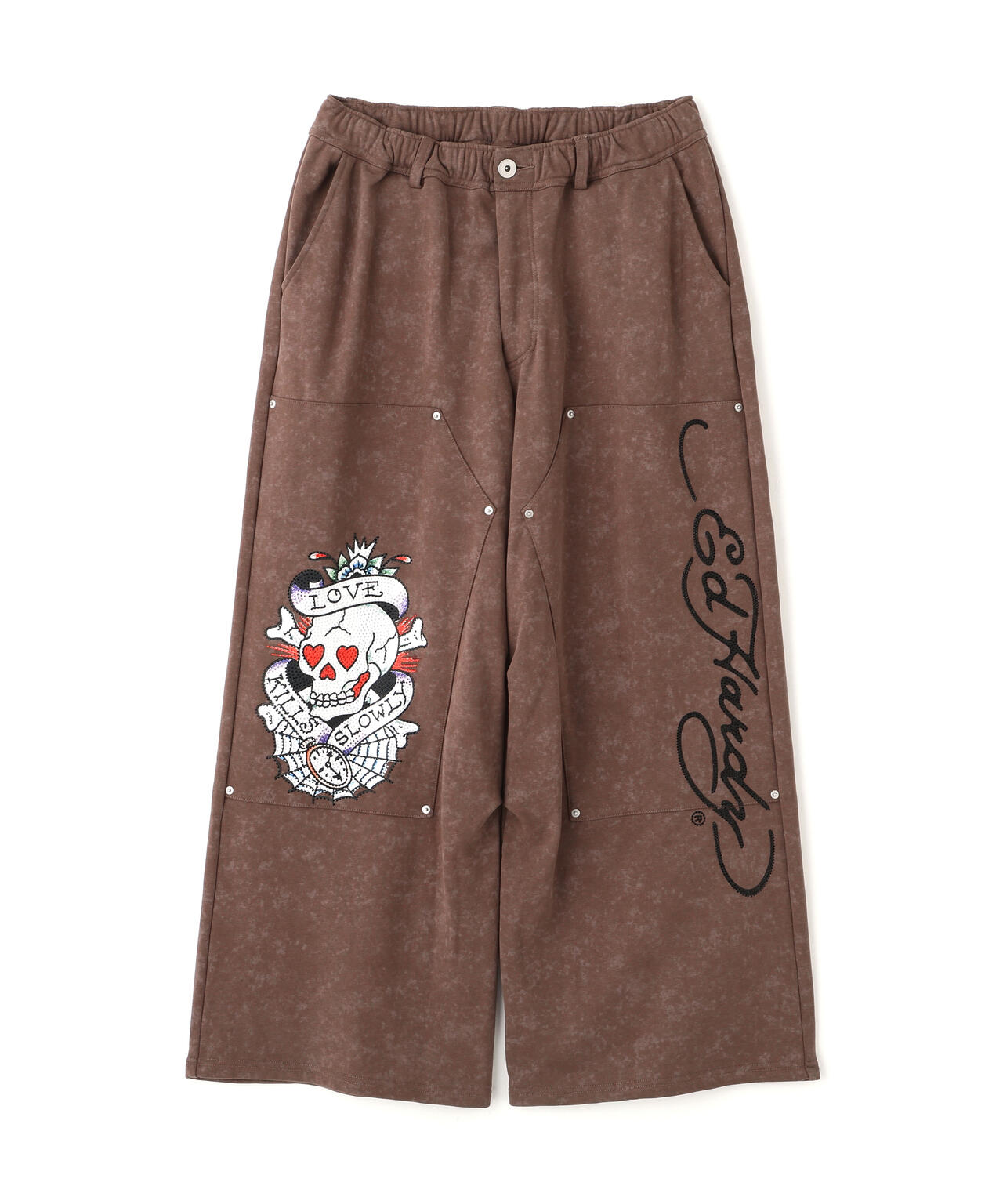 FR(13)NDS × Ed Hardy/フレンズ × エド・ハーディ/コラボ ダブルニースウェットパンツ