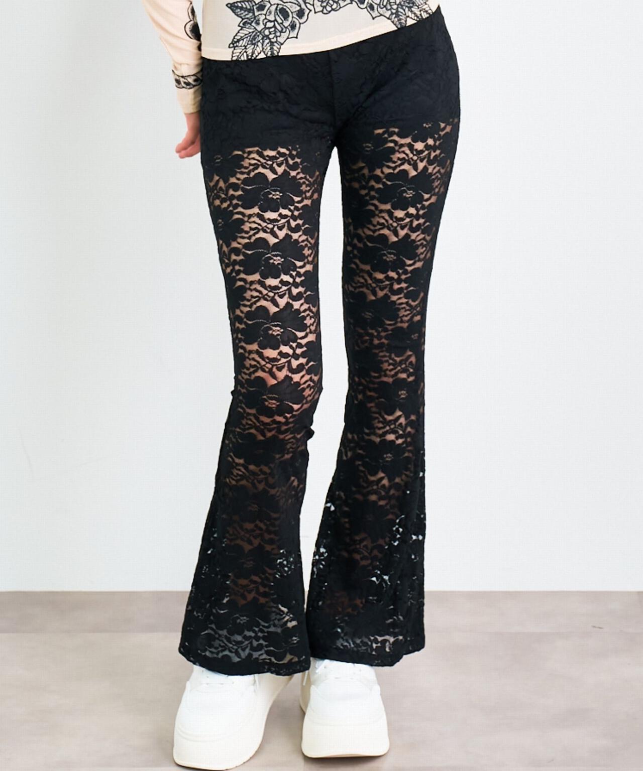 ANNA SUI NYC/アナ スイ エヌワイシー/フラワーレースストレッチパンツ