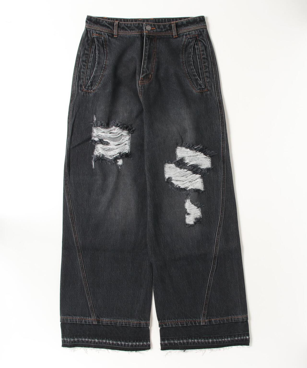 GEN_DAI/ゲンダイ/DAMEGE WIDE DENIM