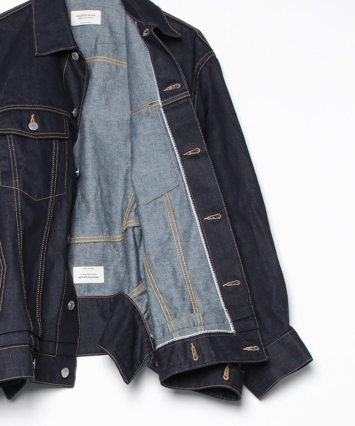beautiful people/ビューティフルピープル/double-end selvedge denim blouson