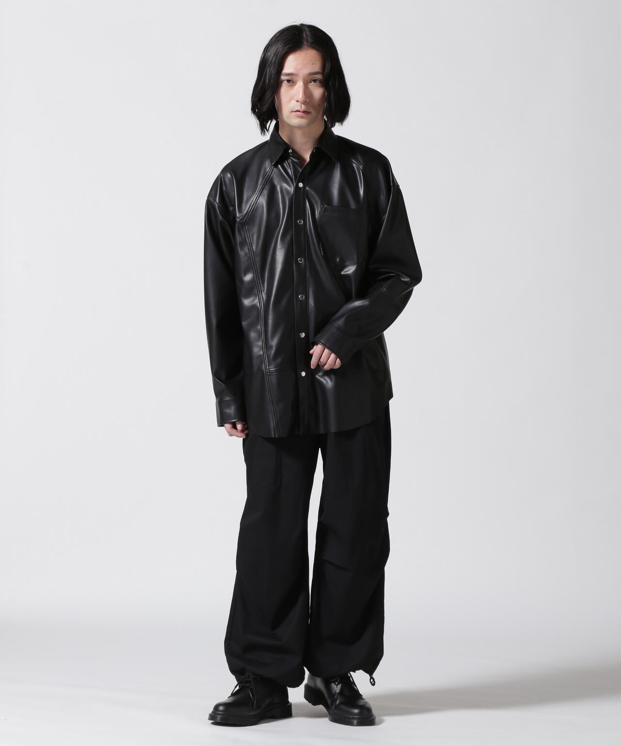 GEN_DAI/ゲンダイ/FAKE LEATHER SHIRT