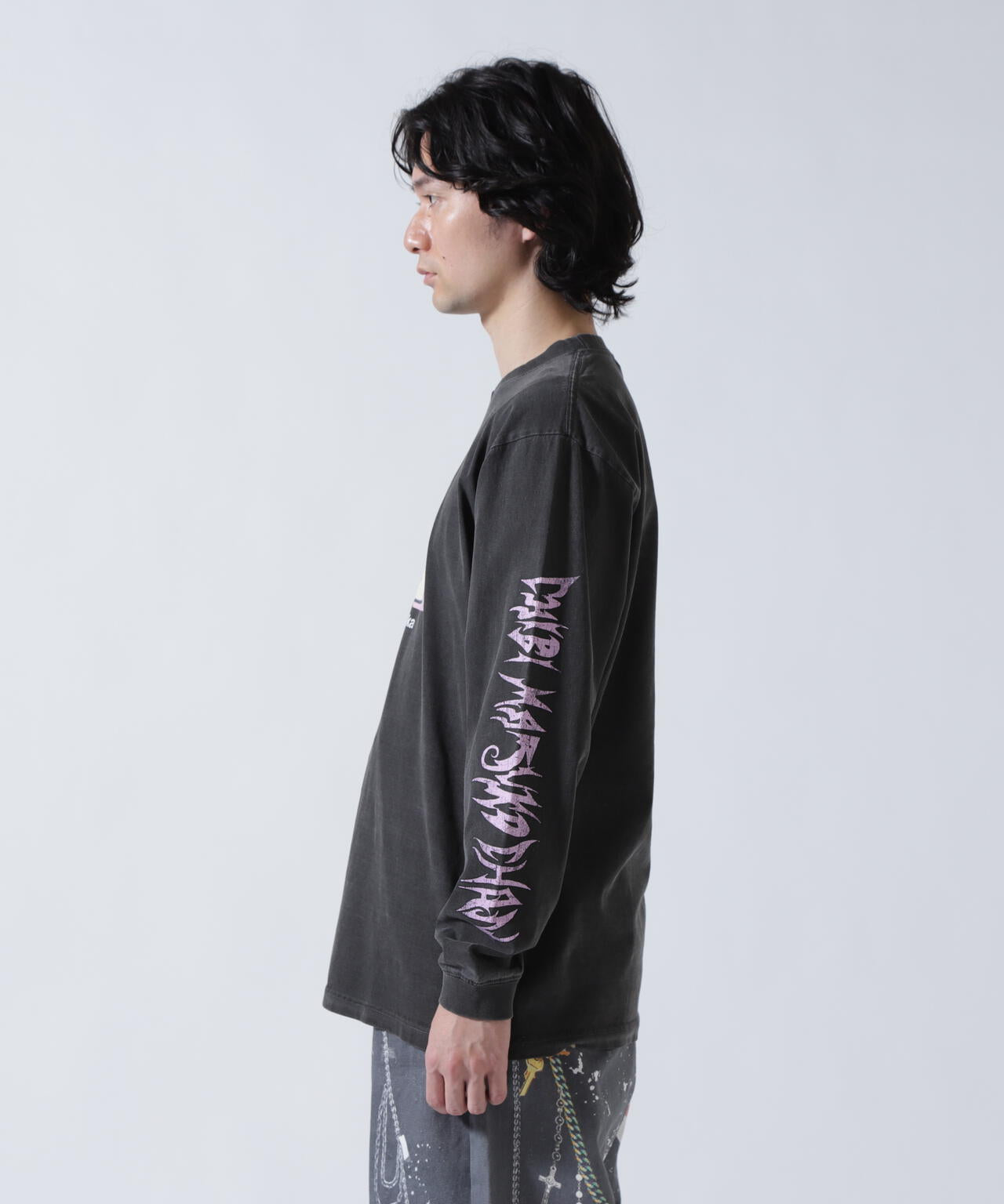 guernika×ちびまる子ちゃん/Drooping Maruko Vintag Style Long Sleeve Tshirt
