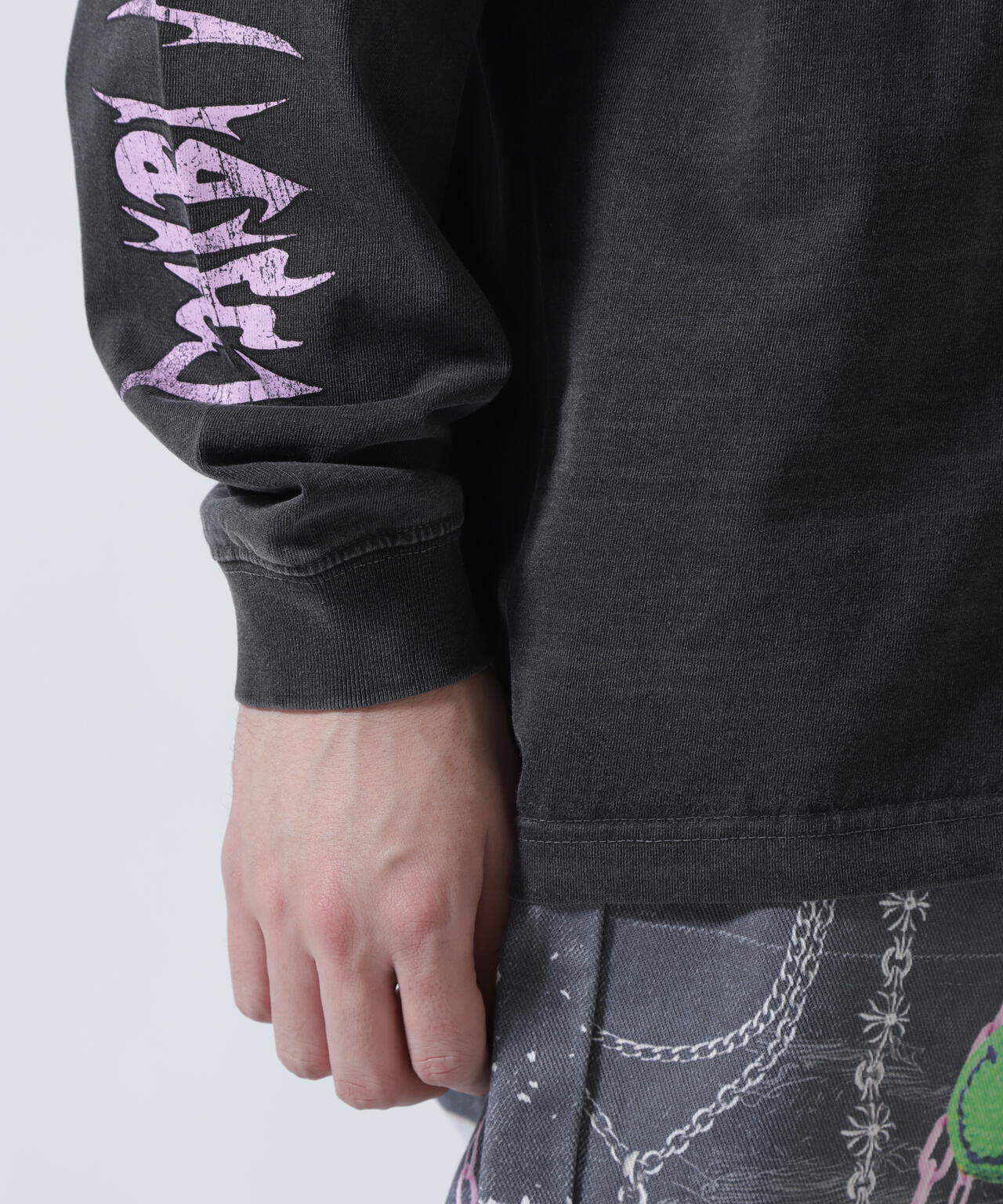 guernika×ちびまる子ちゃん/Drooping Maruko Vintag Style Long Sleeve Tshirt