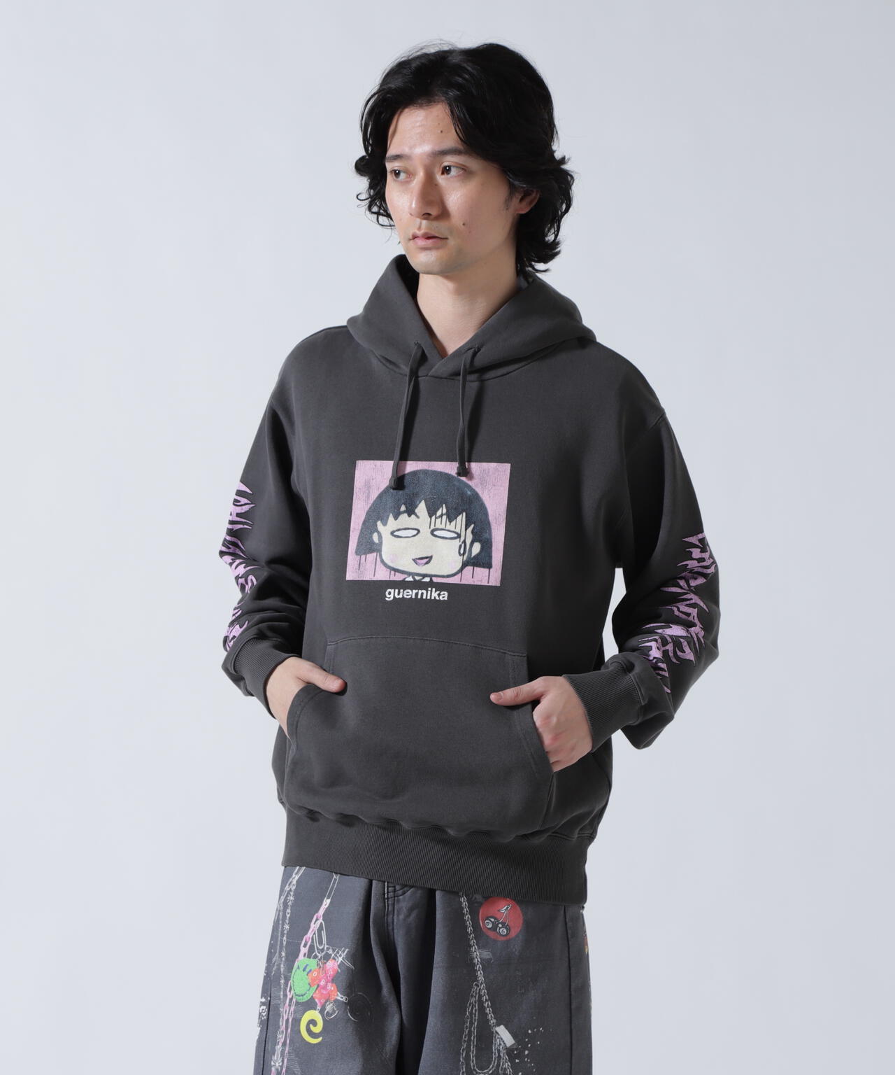 guernika×ちびまる子ちゃん/Drooping Maruko Vintage style Hoodie