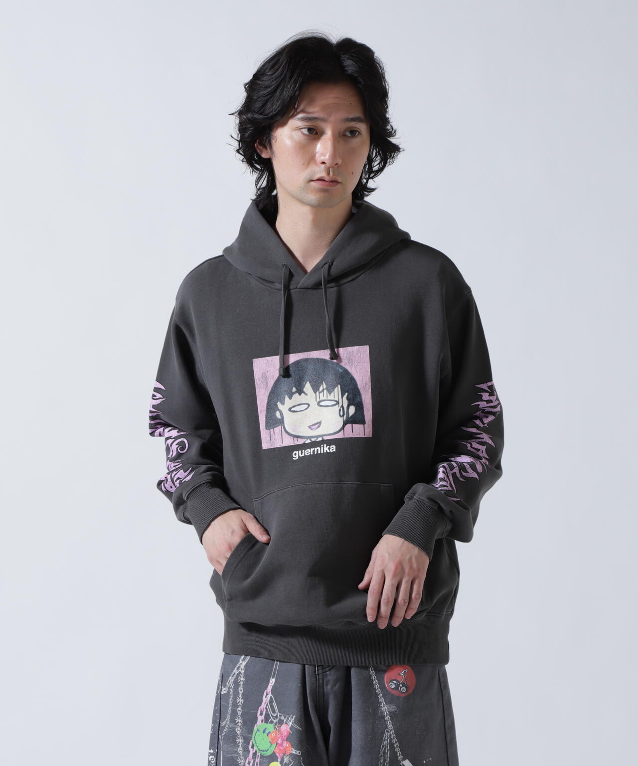 guernika×ちびまる子ちゃん/Drooping Maruko Vintage style Hoodie