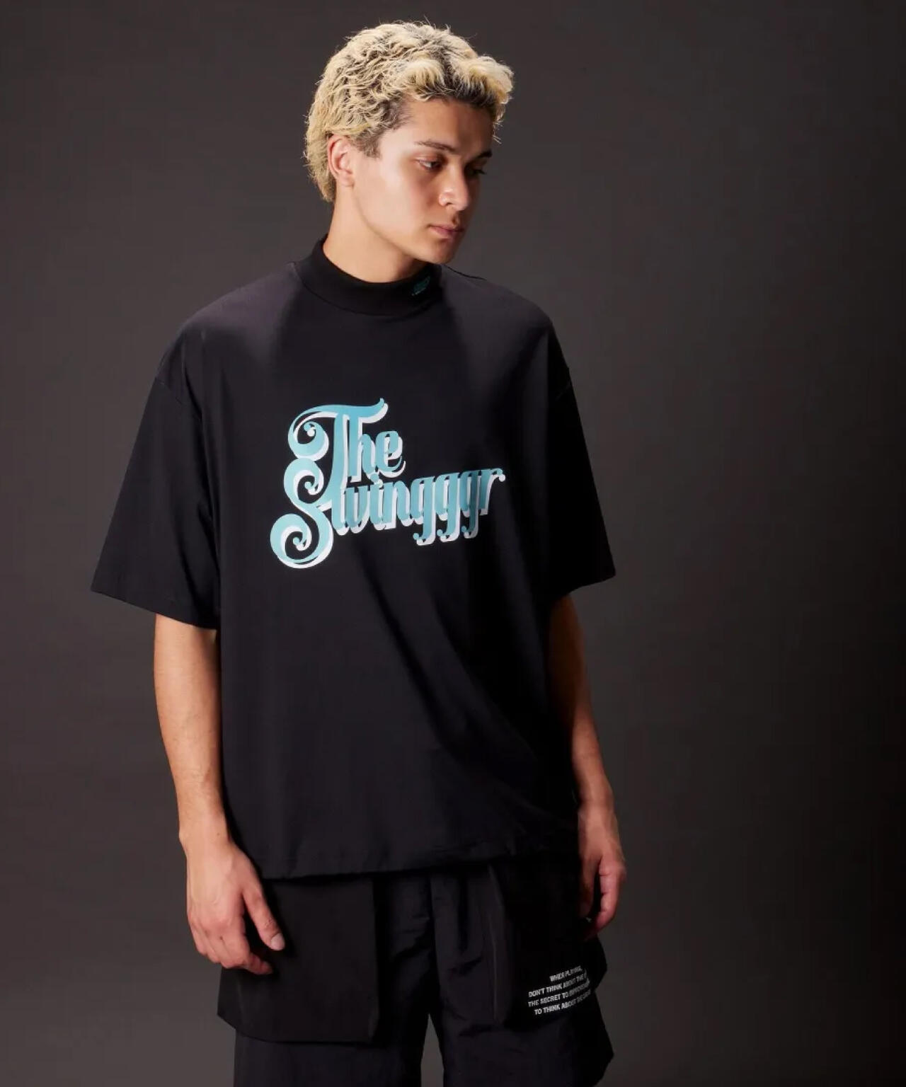 THE SWINGGGR/ザ スウィンガー/DOUBLE COL MOCK NECK TEE