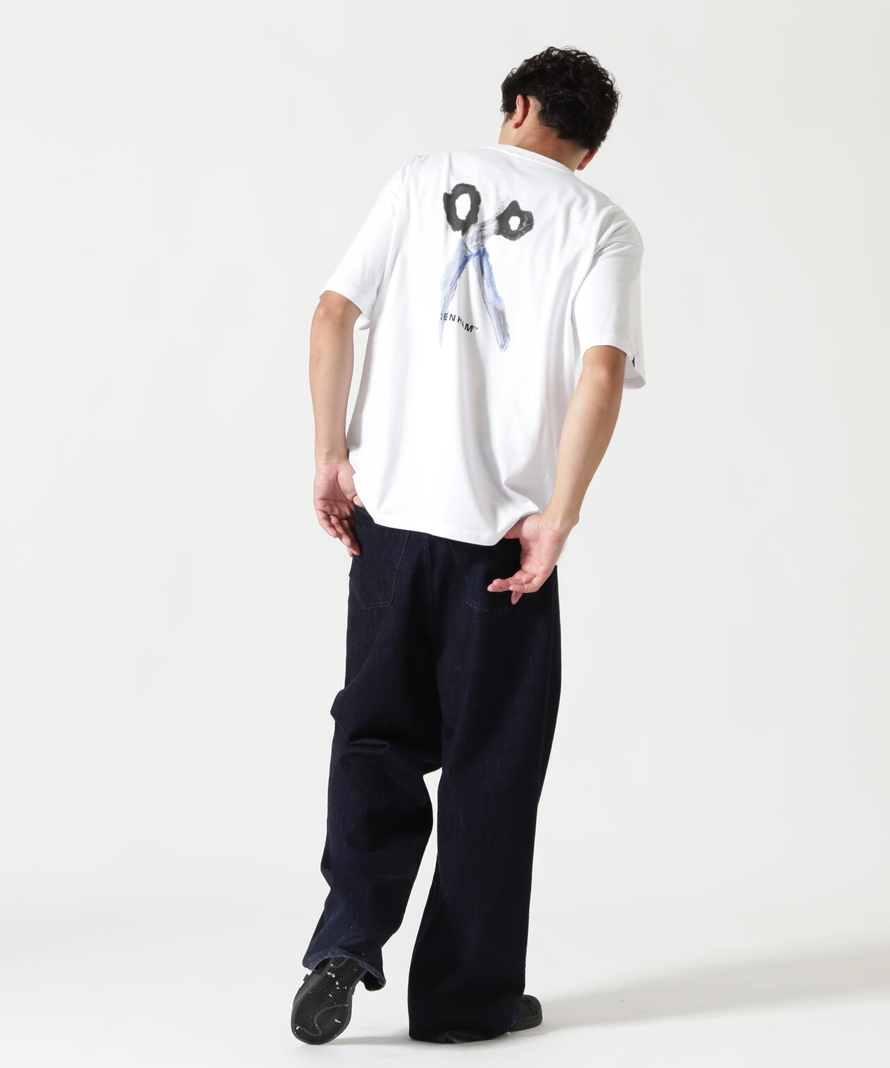 DENHAM/デンハム/WATER PAINTING SCISSOR TEE