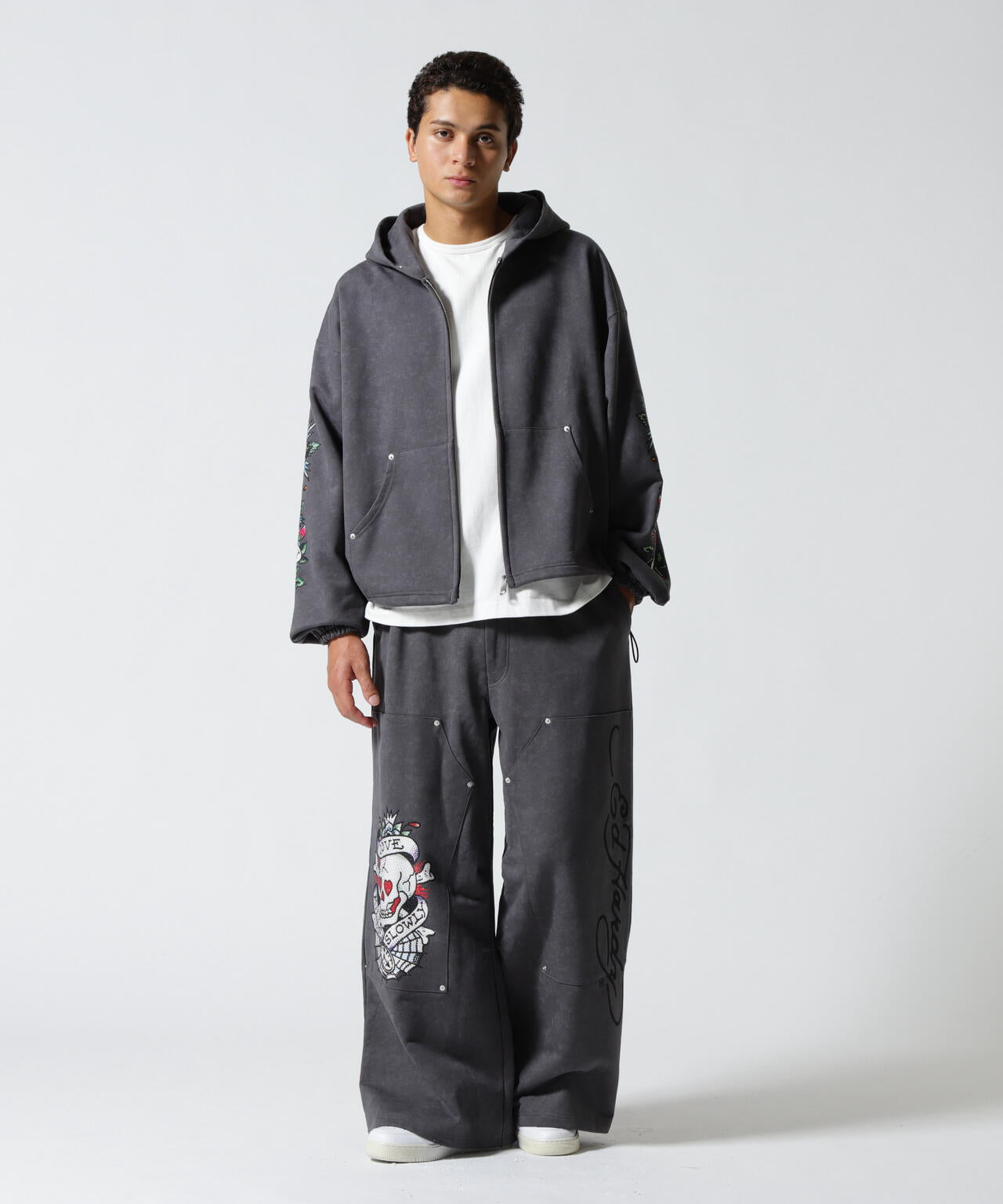 FR(13)NDS × Ed Hardy/フレンズ × エド・ハーディ/コラボジップフーディ