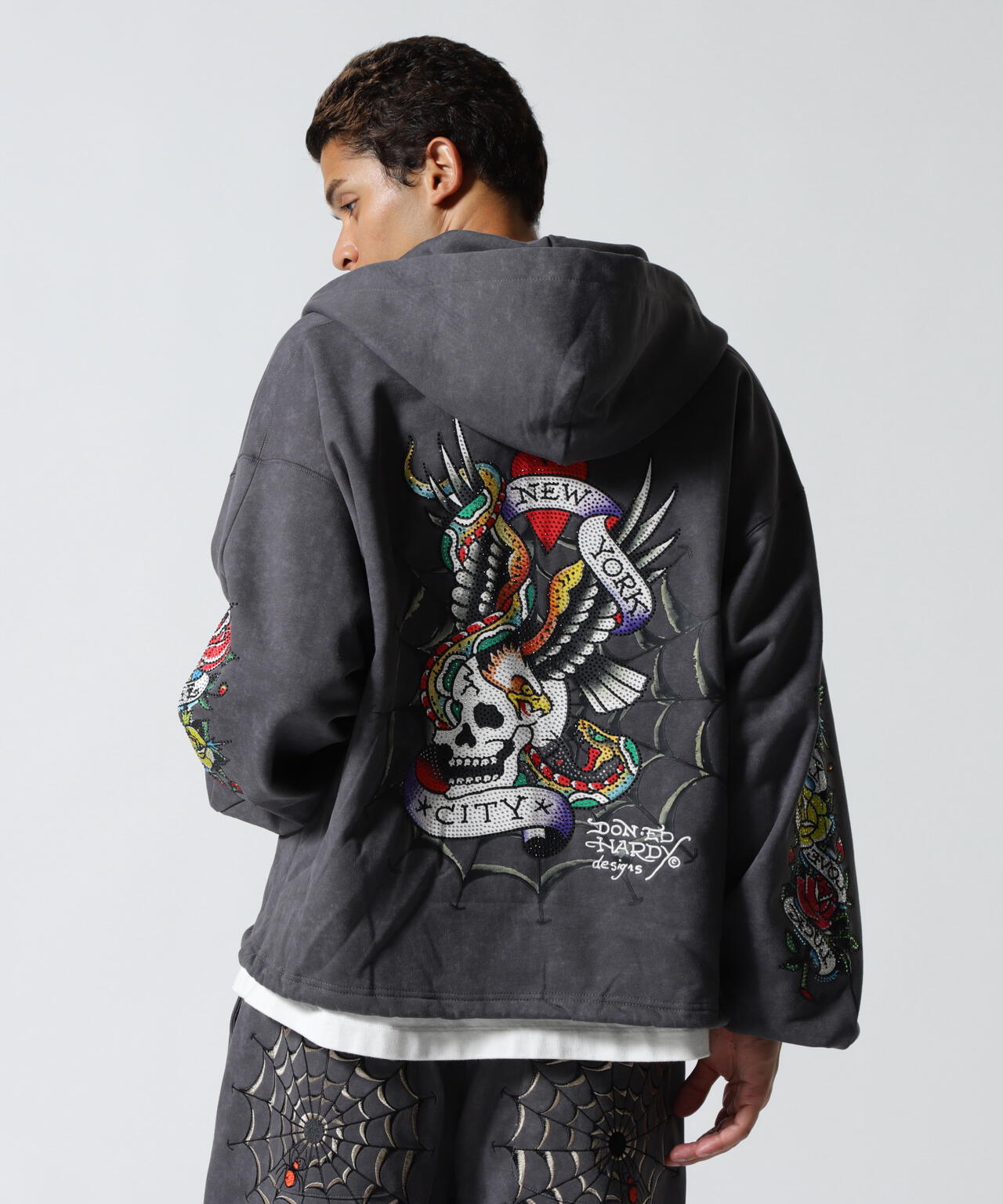 FR(13)NDS × Ed Hardy/フレンズ × エド・ハーディ/コラボジップフーディ