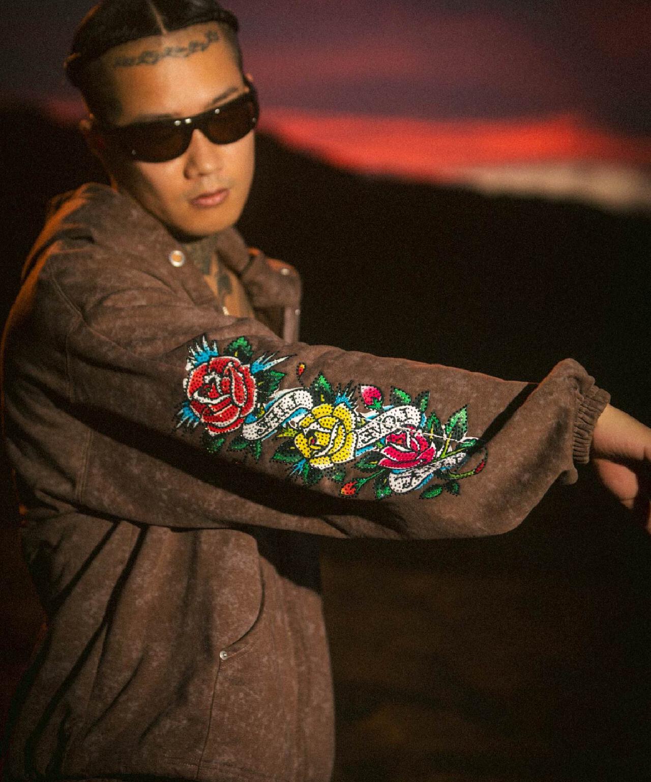 FR(13)NDS × Ed Hardy/フレンズ × エド・ハーディ/コラボジップフーディ