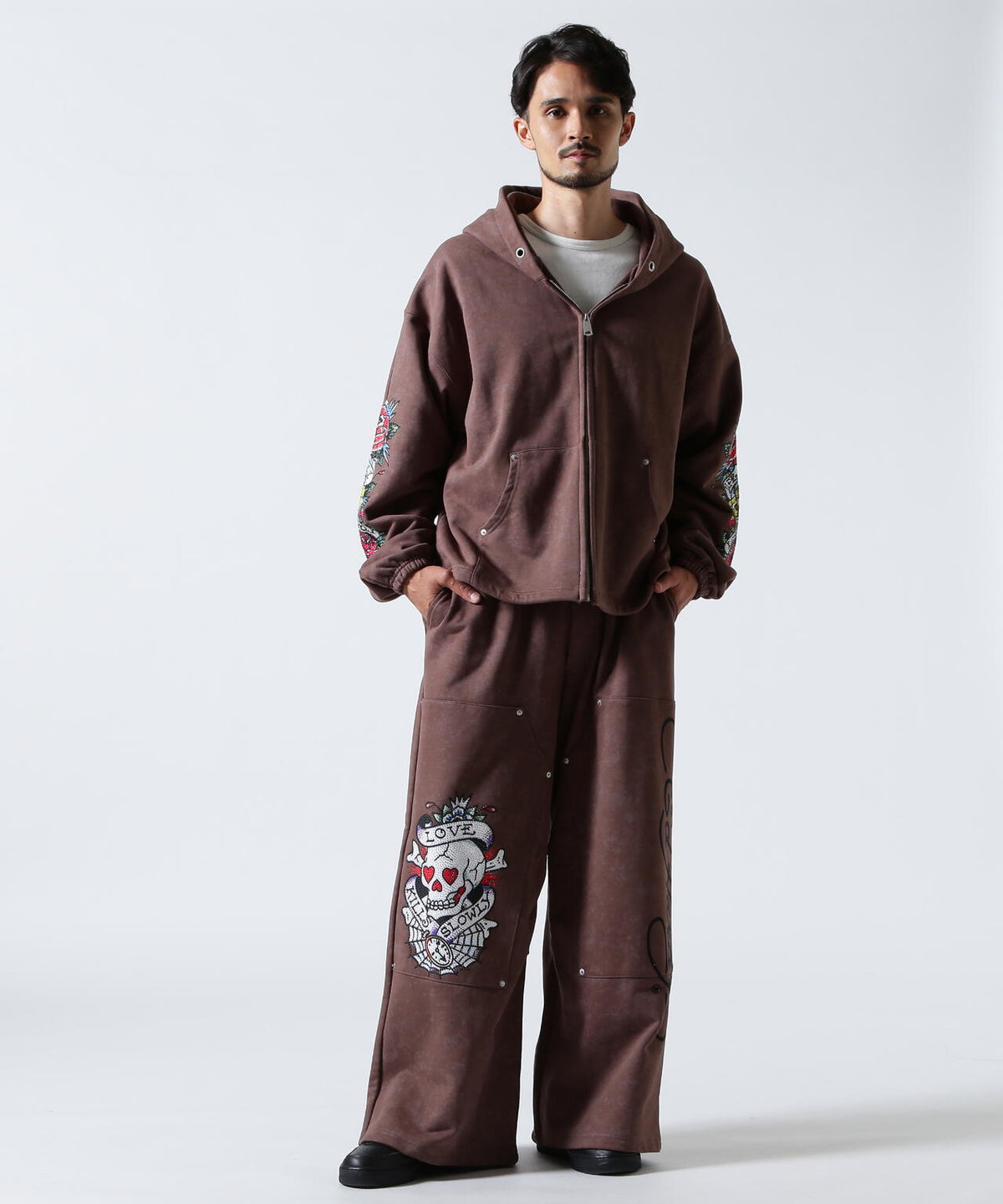 FR(13)NDS × Ed Hardy/フレンズ × エド・ハーディ/コラボジップフーディ