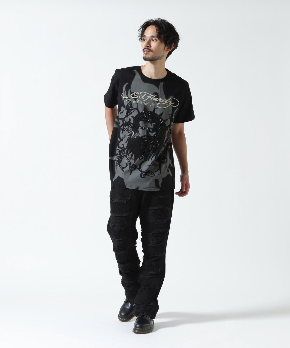 Ed Hardy/エド ハーディー/ECST SS TEE_ROSE