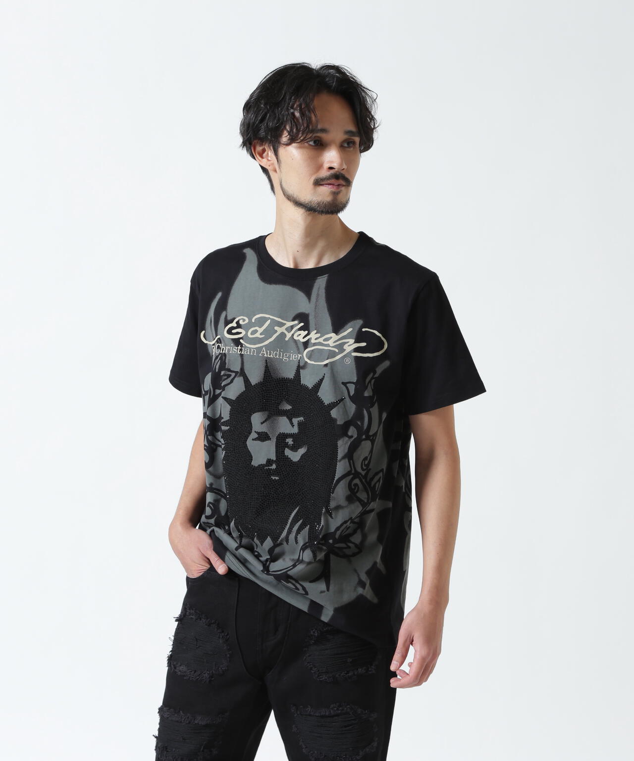 Ed Hardy/エド ハーディー/EBKST SS TEE_CHRIST