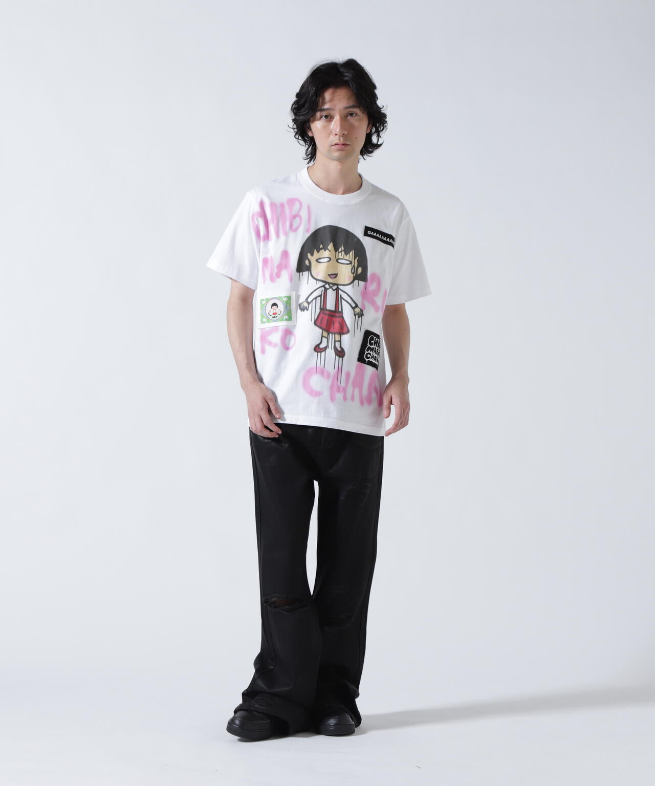 guernika×ちびまる子ちゃん/Drooping Maruko Paint Tshirt