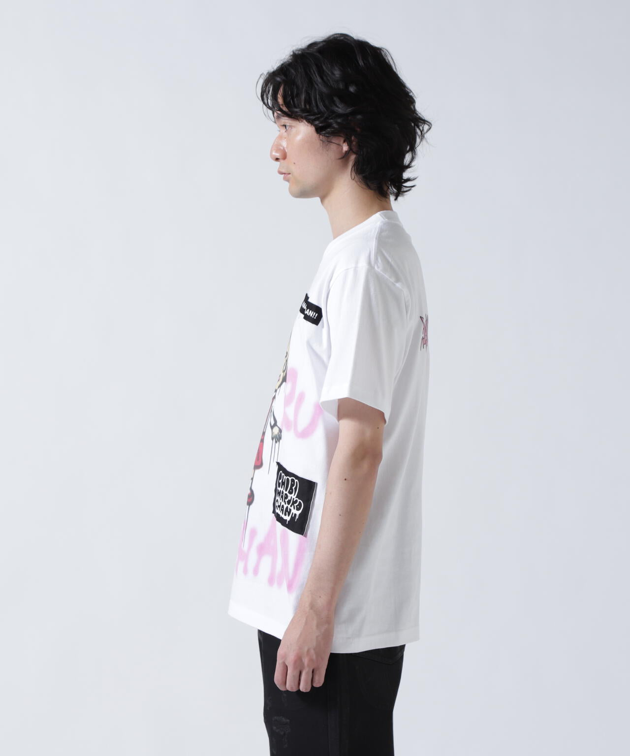 guernika×ちびまる子ちゃん/Drooping Maruko Paint Tshirt