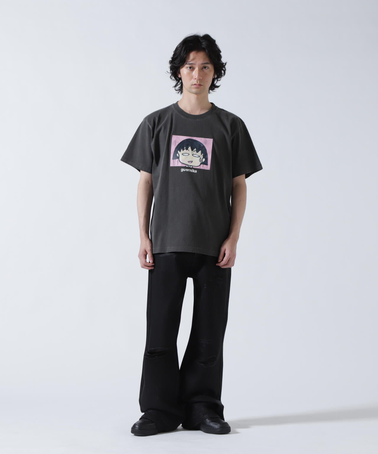 guernika×ちびまる子ちゃん/Drooping Maruko Vintage style Tshirt