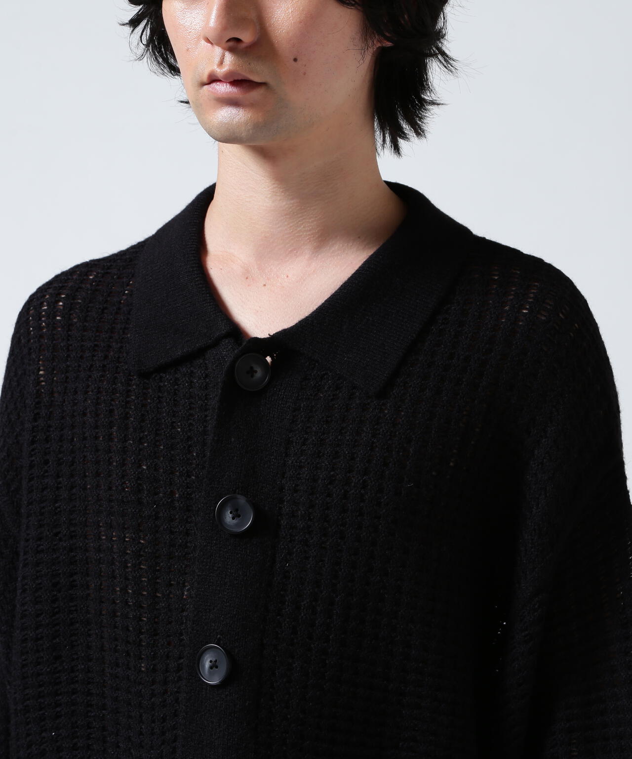 GEN_DAI/ゲンダイ/MESH KNIT POLO