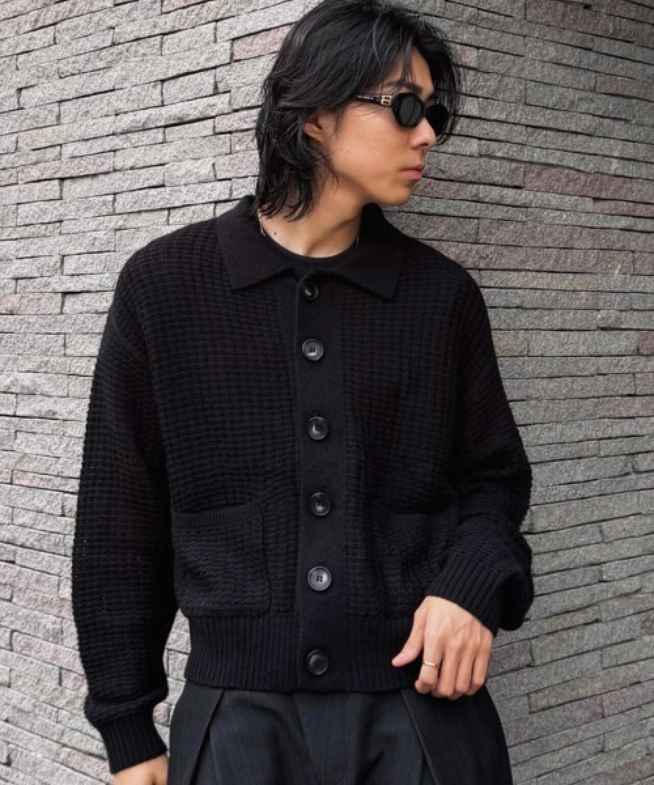 GEN_DAI/ゲンダイ/MESH KNIT POLO