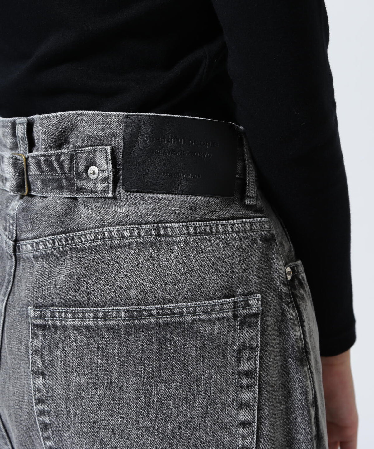 beautiful peopl/ビューティフルピープル/selvedge denim flip hem pants