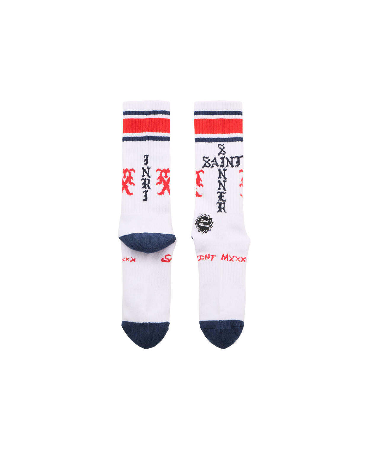 SAINT MICHAEL/セントマイケル/SOCKS/SINNER/WHITE+RED+BLUE