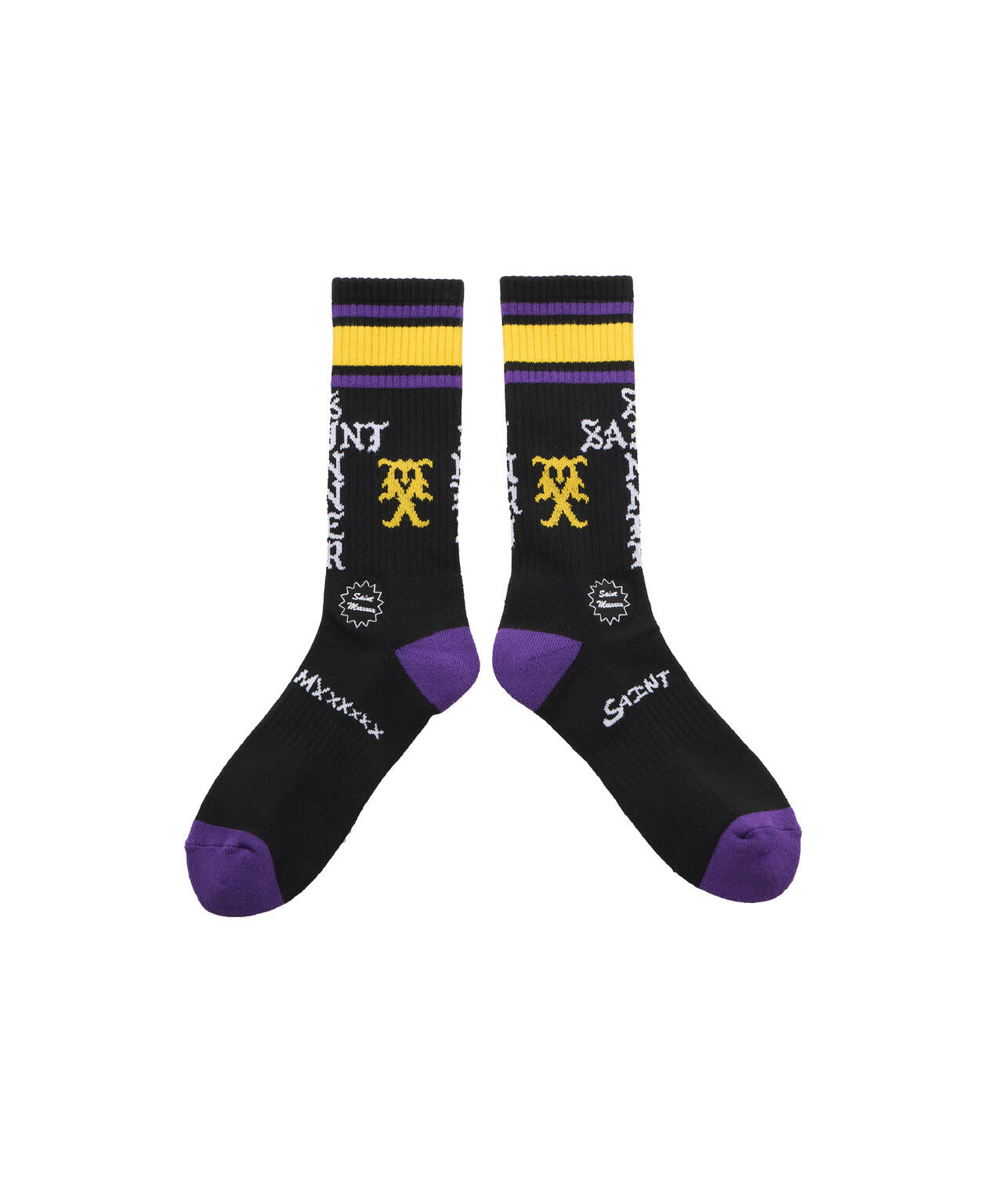 SAINT MICHAEL/セントマイケル/SOCKS/SINNER/BLACK+PURPLE