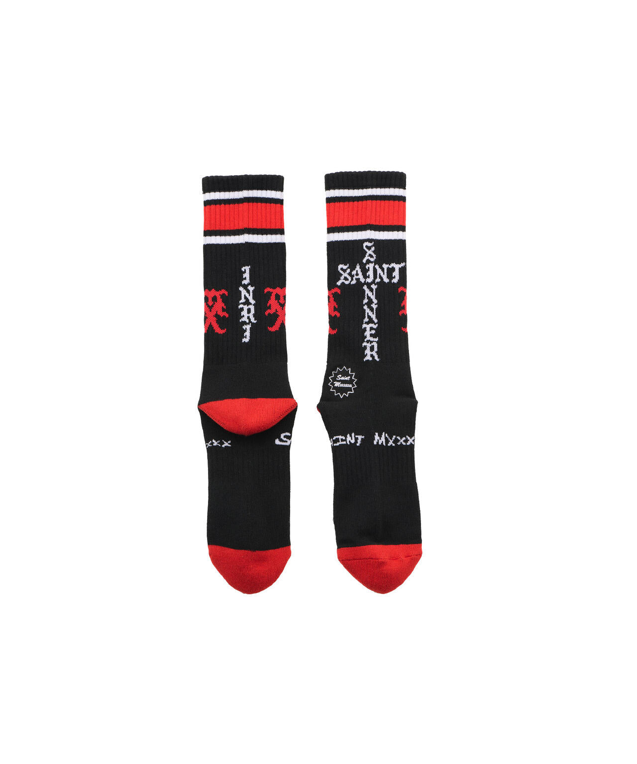 SAINT MICHAEL/セントマイケル/SOCKS/SINNER/BLACK+RED