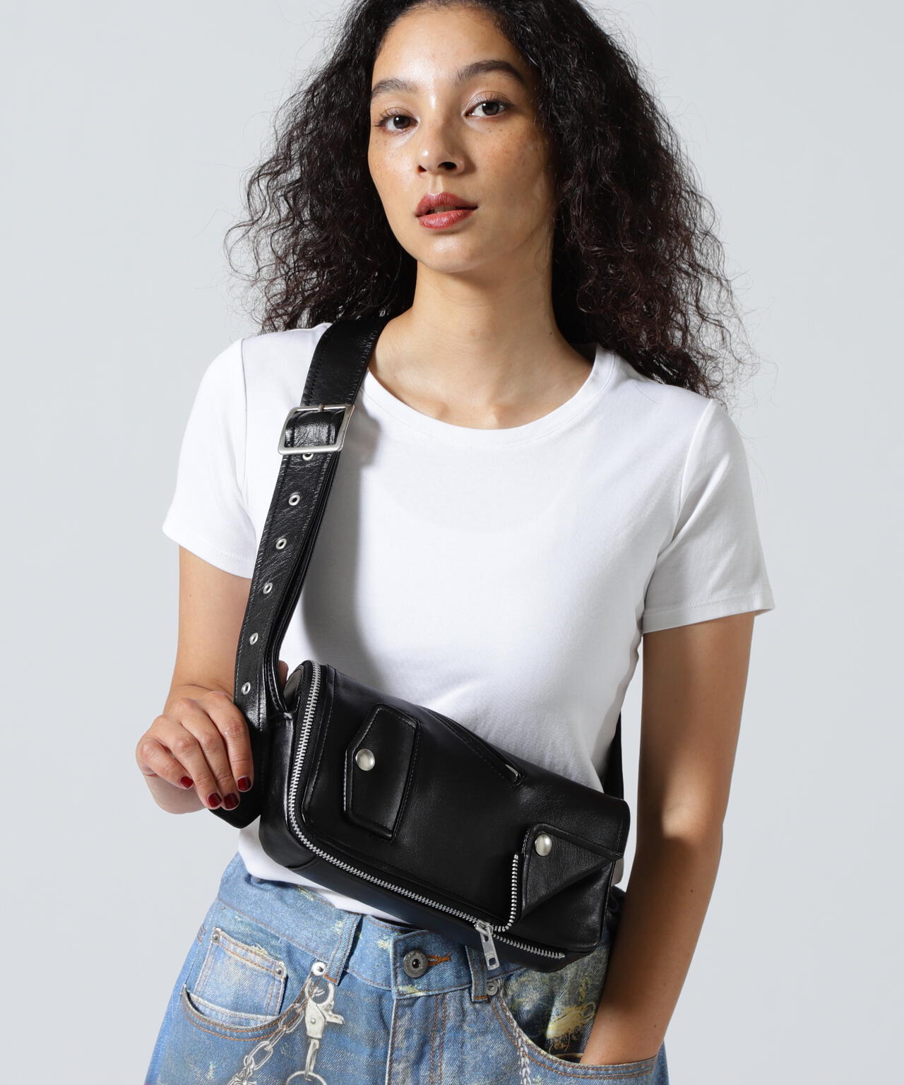 beautiful people/ビューティフルピープル/riders flap shoulder bag