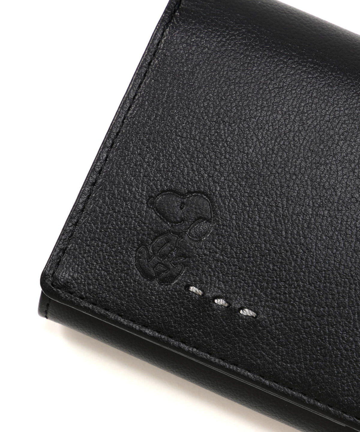 SNOOPY LEATHER COLLECTION/スヌーピーレザーコレクション/ステッチシリーズ 2ルーム二つ折