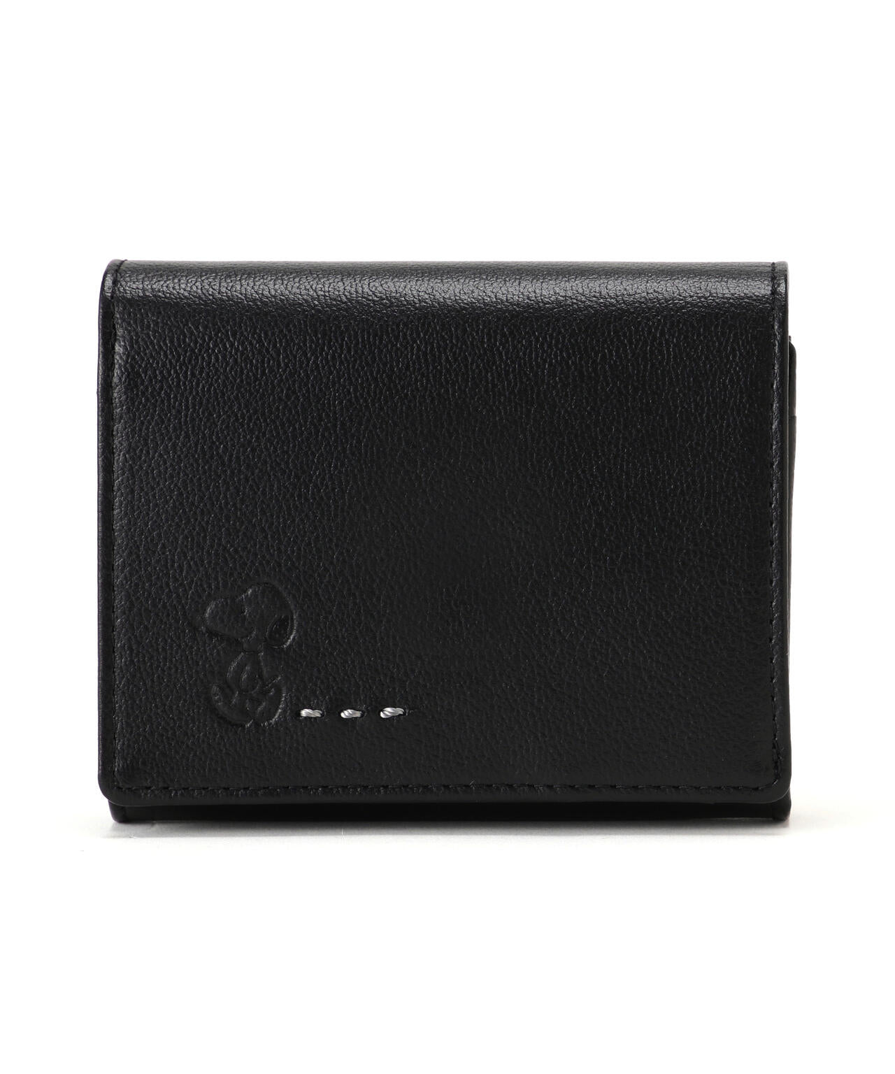 SNOOPY LEATHER COLLECTION/スヌーピーレザーコレクション/ステッチシリーズ 2ルーム二つ折