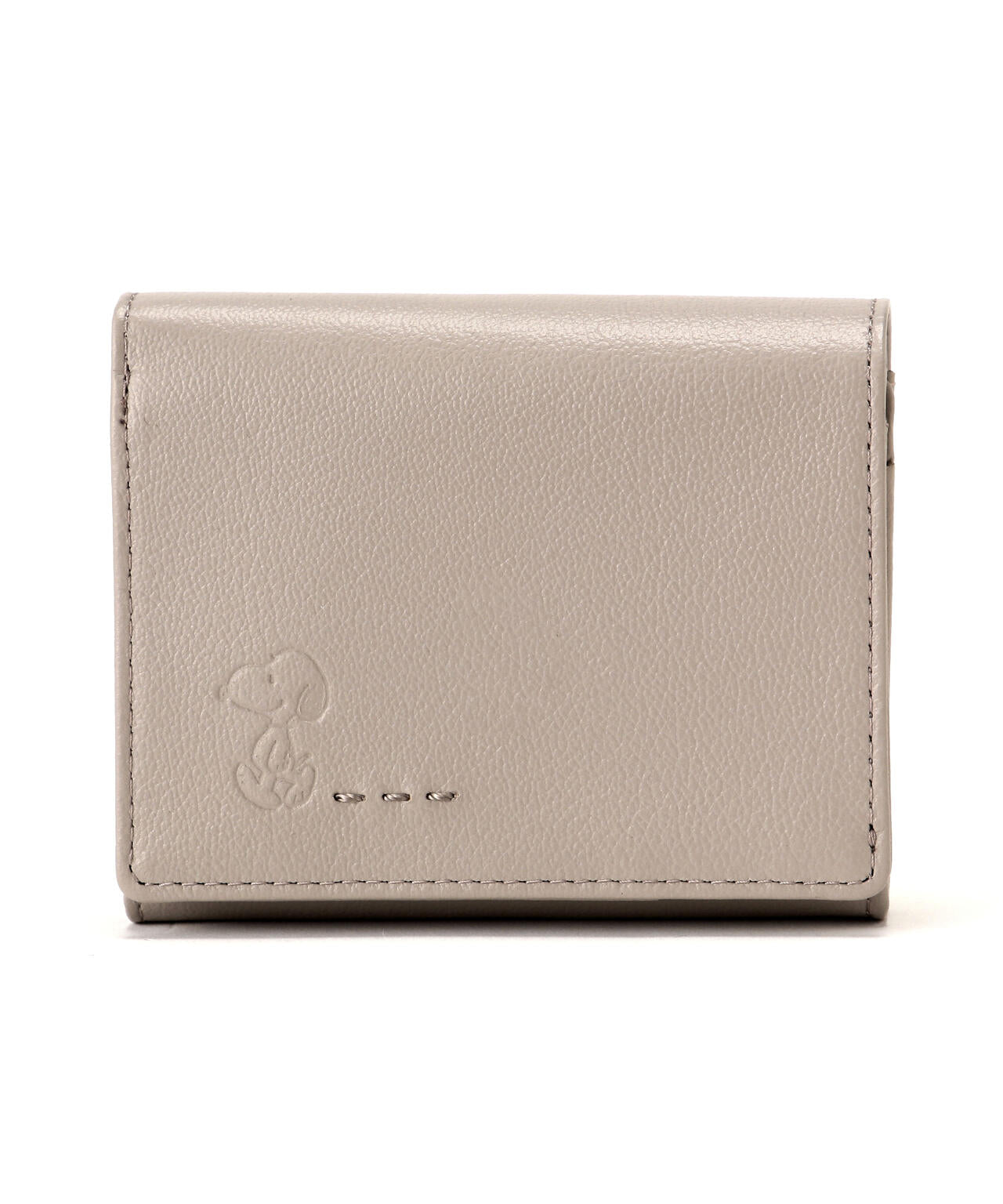 SNOOPY LEATHER COLLECTION/スヌーピーレザーコレクション/ステッチシリーズ 2ルーム二つ折