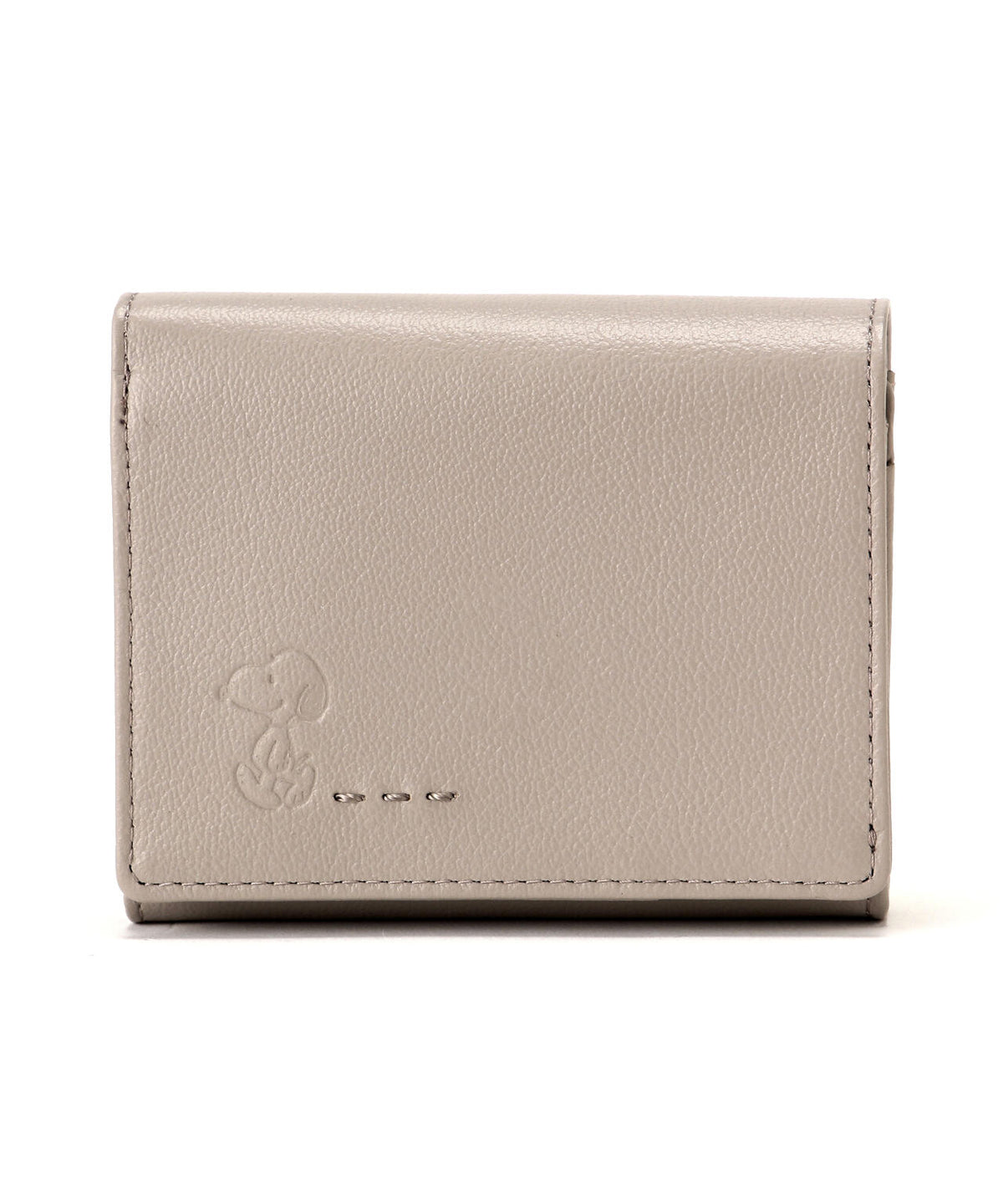SNOOPY LEATHER COLLECTION/スヌーピーレザーコレクション/ステッチシリーズ 2ルーム二つ折