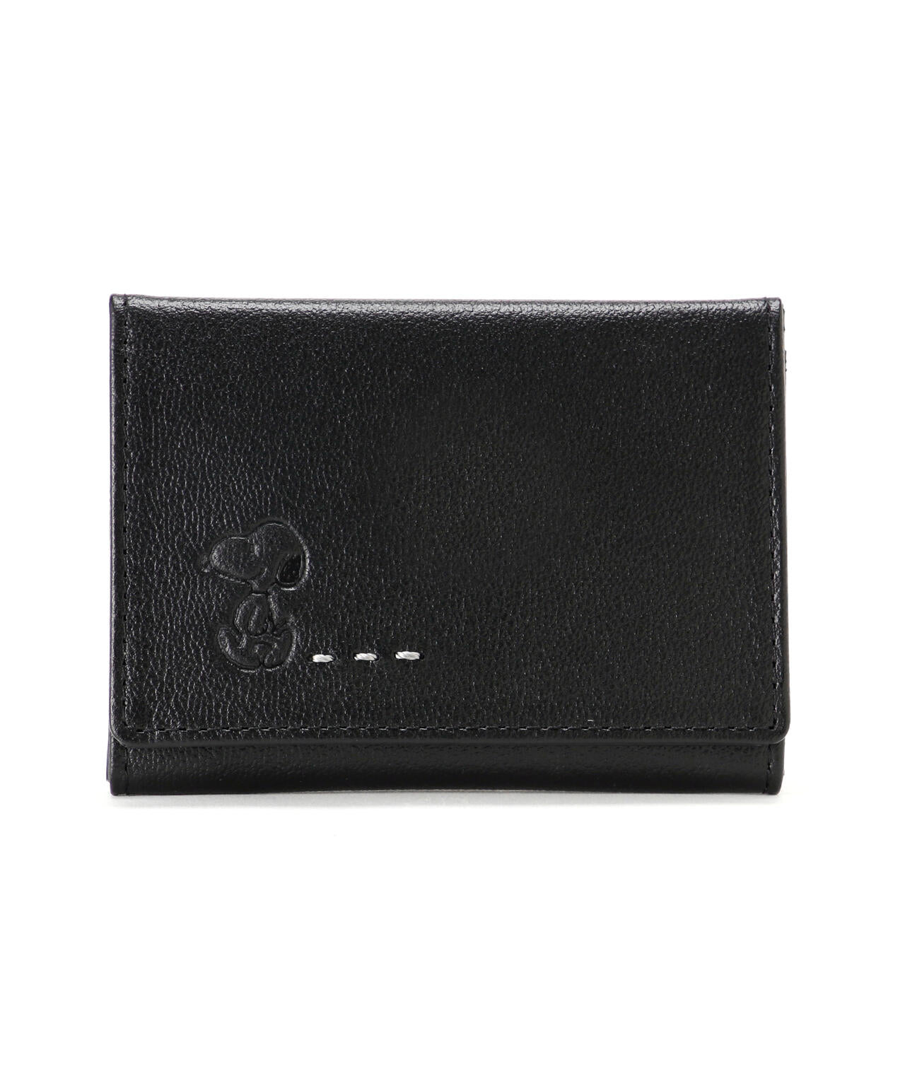 SNOOPY LEATHER COLLECTION/スヌーピーレザーコレクション/ステッチシリーズ F付パスケース