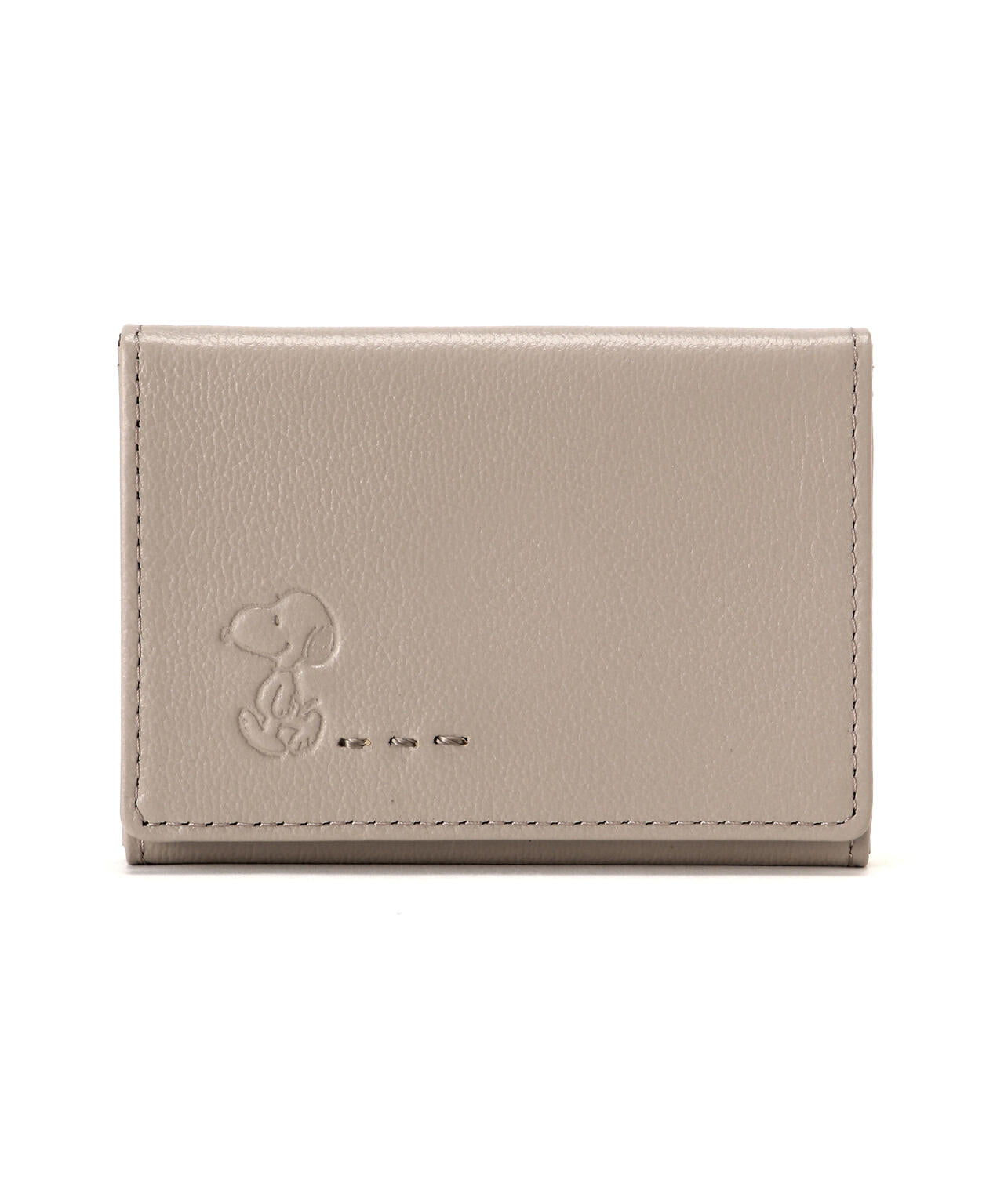 SNOOPY LEATHER COLLECTION/スヌーピーレザーコレクション/ステッチシリーズ F付パスケース