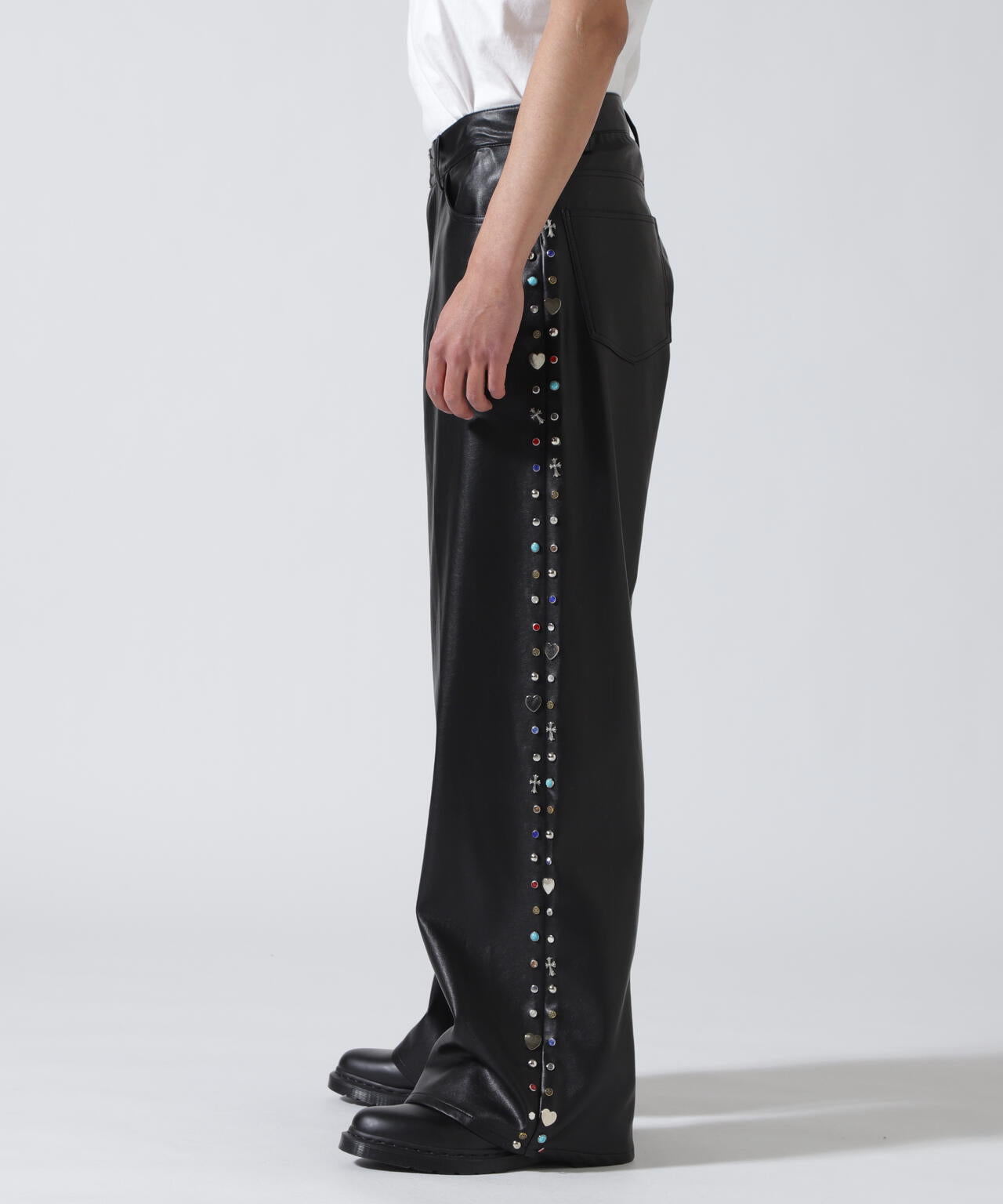 Bloomyard/ブルームヤード/Fake LeatherSide Studs Pants